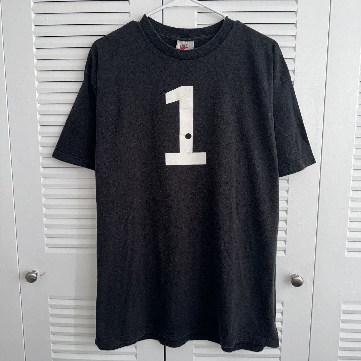 Nike Crazy Vintage 90s Nike Hole in 1 Funny Faded Black Tee Size US L / EU 52-54 / 3 - 2 Thumbnail