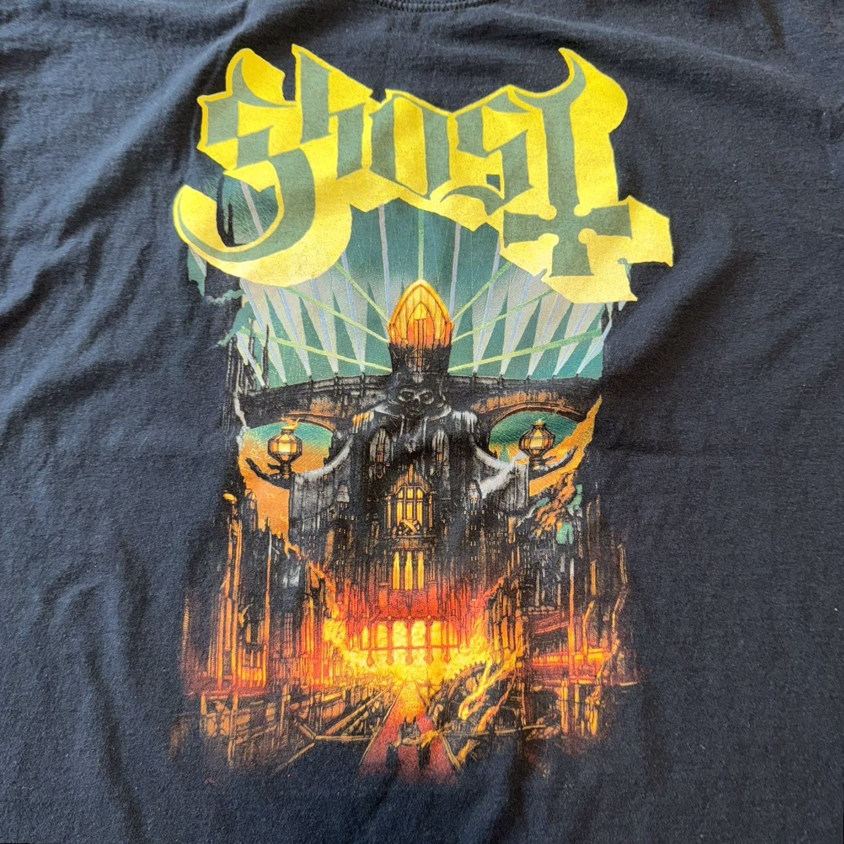 Vintage Ghost Metal Band T Shirt XL Black Painted Face Skull Master Castle River Logo Size US XL / EU 56 / 4 - 2 Thumbnail