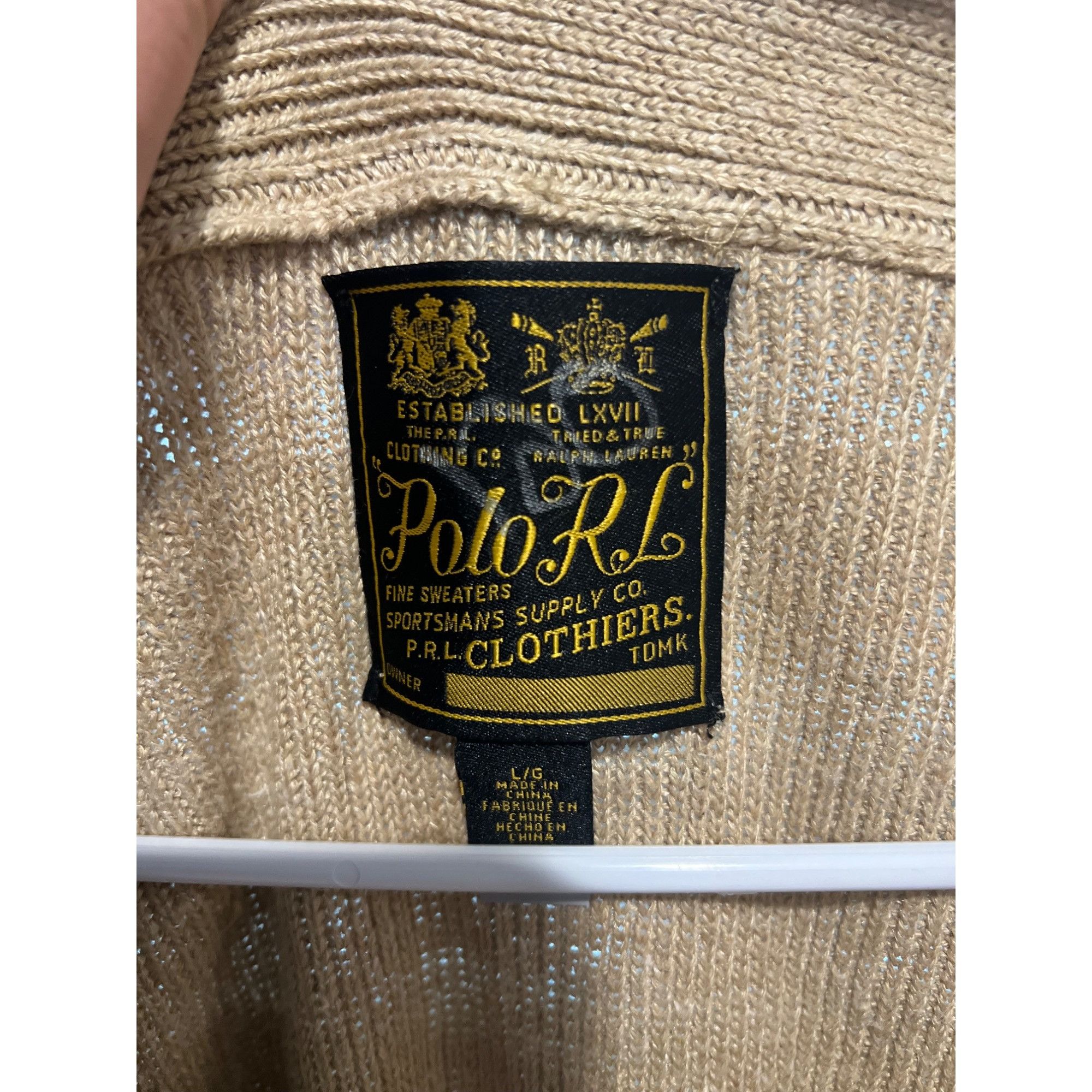 Ralph Lauren RALPH LAUREN MEN'S GLEN PLAID PANELED LINEN-SILK CARDIGAN - Size US L / EU 52-54 / 3 - 7 Thumbnail