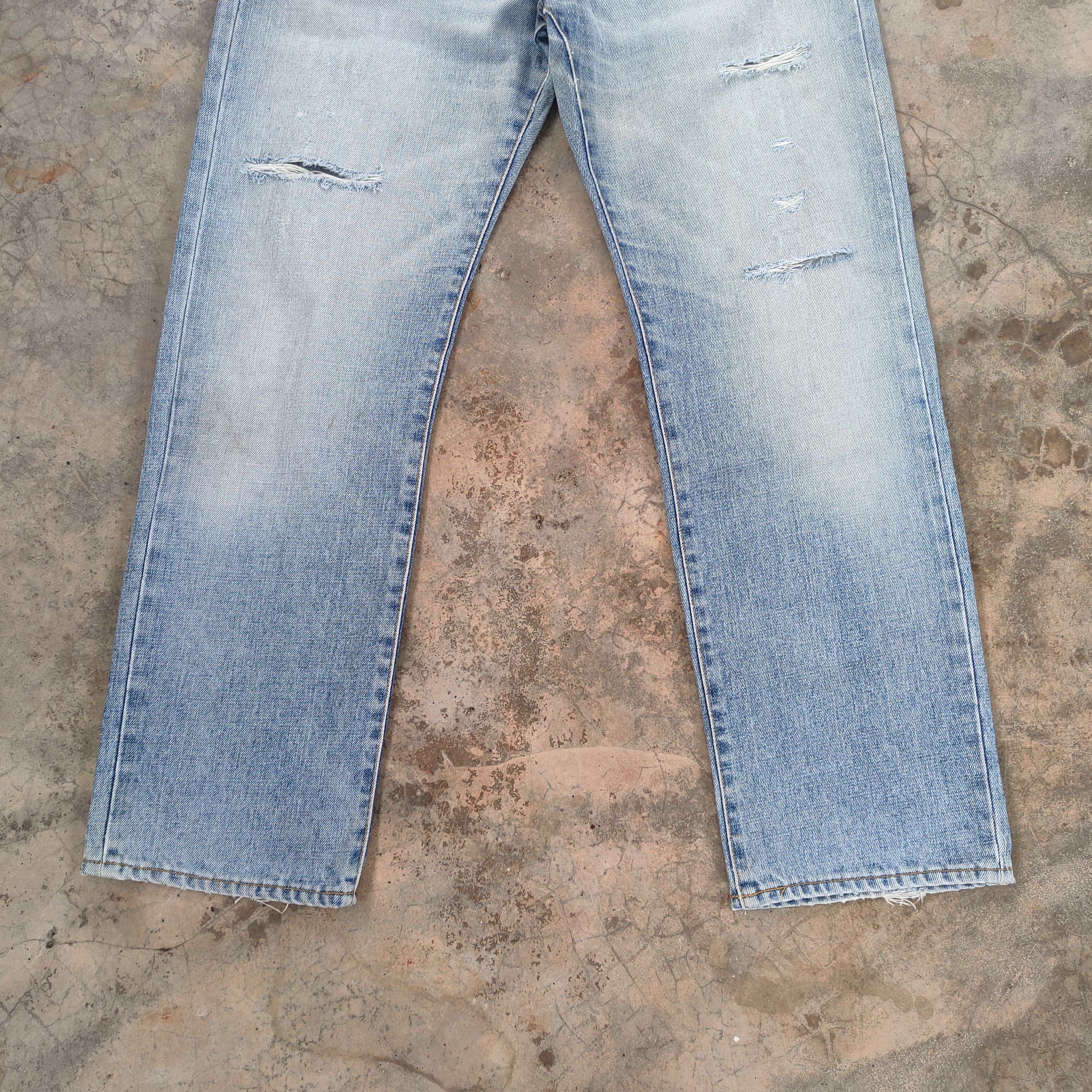 Japanese Brand VINTAGE JAPANESE DISTRESSED FADED JEANS PANTS Size US 32 / EU 48 - 4 Thumbnail