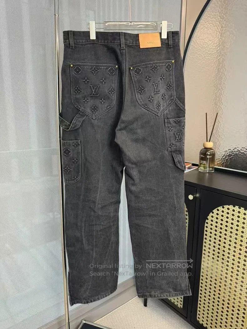 Louis Vuitton Louis Vuitton SS24 Embossed Denim Jeans. Size US 32 / EU 48 - 2 Thumbnail