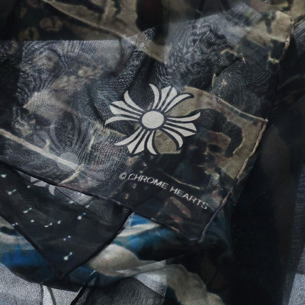 Chrome Hearts Rolling Stones Silk Scarf Black