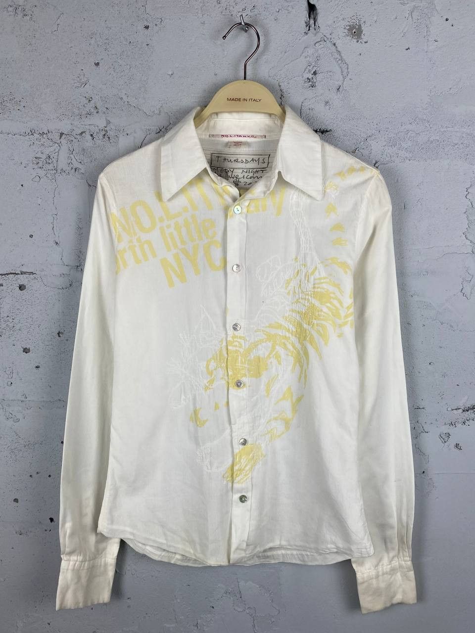 Japanese Brand Avantgarde Nolita N.Y.C Embroidered Printed Shirt Size S / US 4 / IT 40 - 3 Thumbnail
