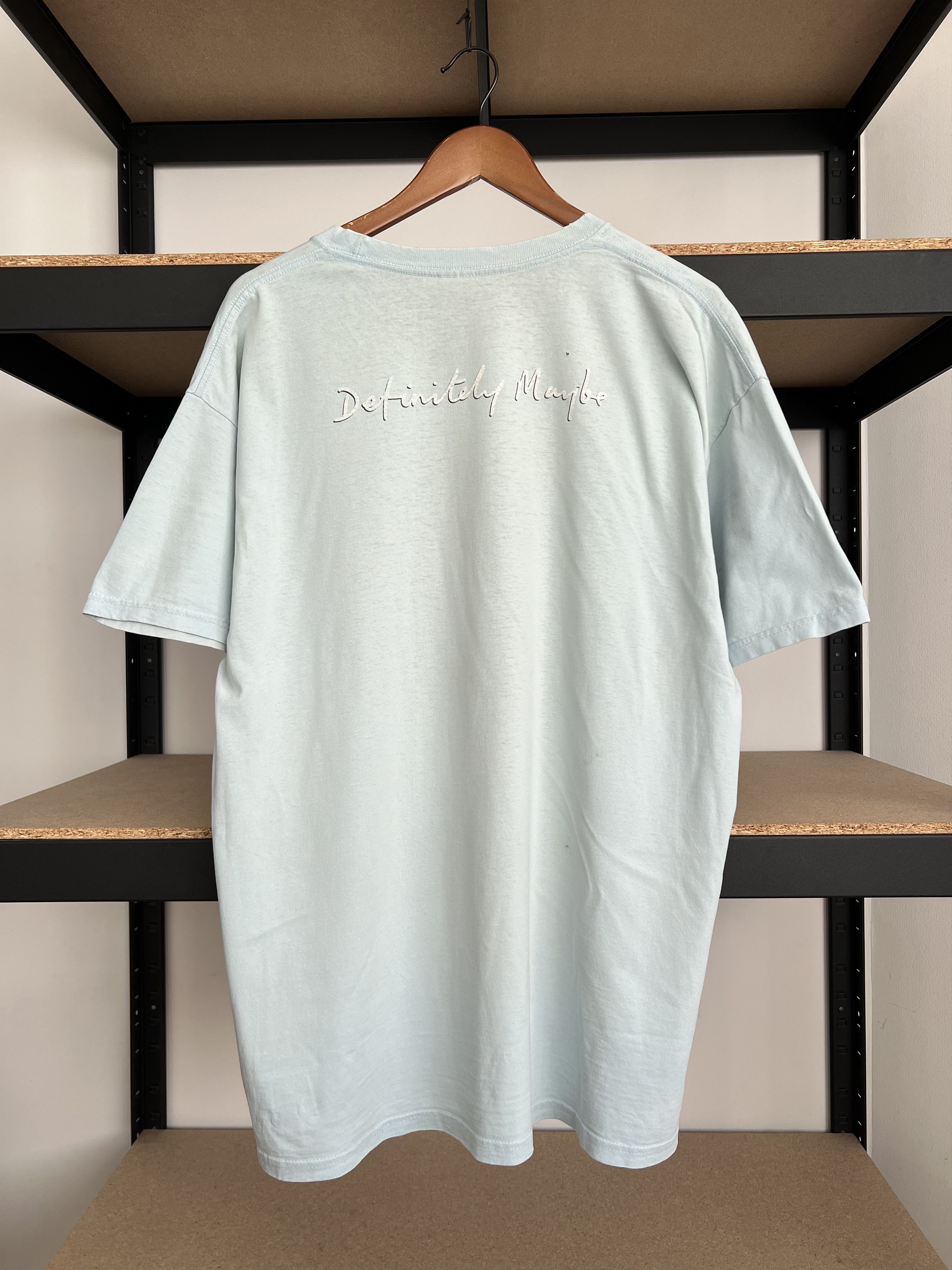 Band Tees Vintage 2000s Oasis Definitely Maybe Britpop Blue T-shirt Size US XL / EU 56 / 4 - 2 Thumbnail