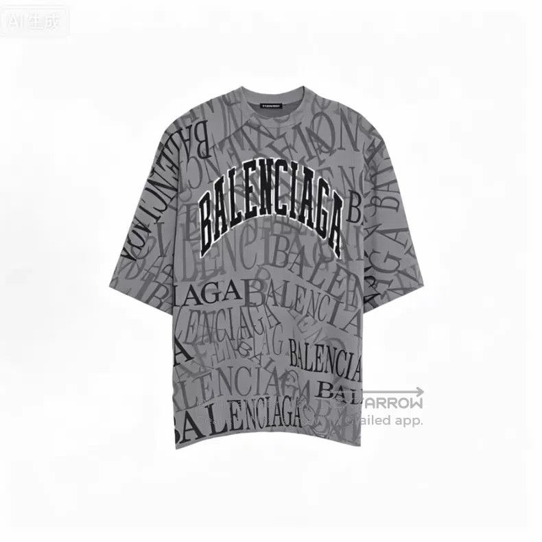 Balenciaga Balenciaga Logo Printed Short Sleeve T-Shirt Size US M / EU 48-50 / 2 - 6 Thumbnail