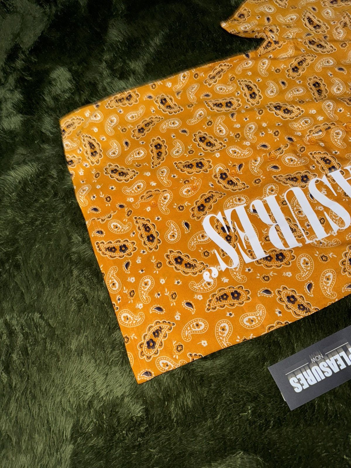 Pleasures [M] PLEASURES button down paisley half shirts orange Size US M / EU 48-50 / 2 - 5 Thumbnail