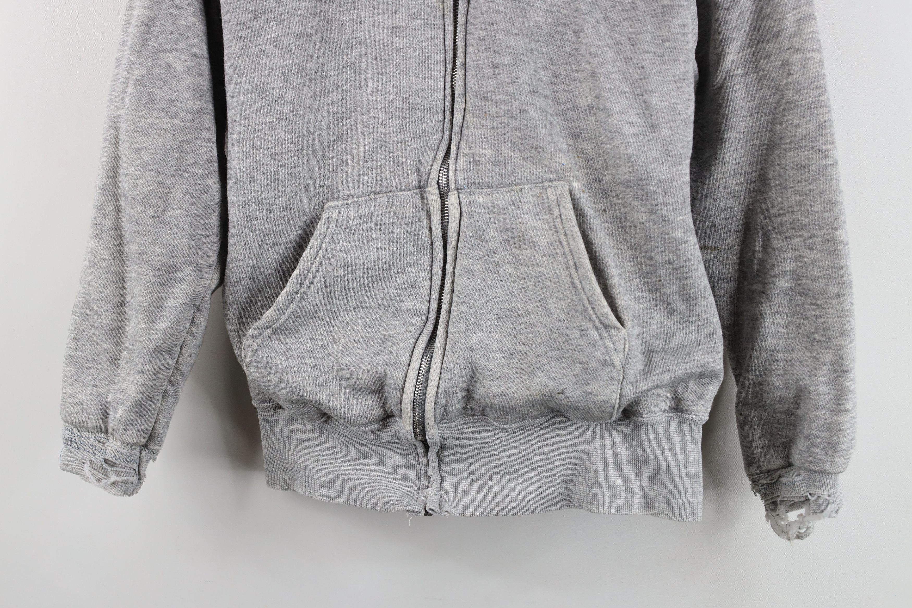 Vintage Vintage 70s Streetwear Lined Blank Triblend Hoodie USA Size M / US 6-8 / IT 42-44 - 3 Thumbnail