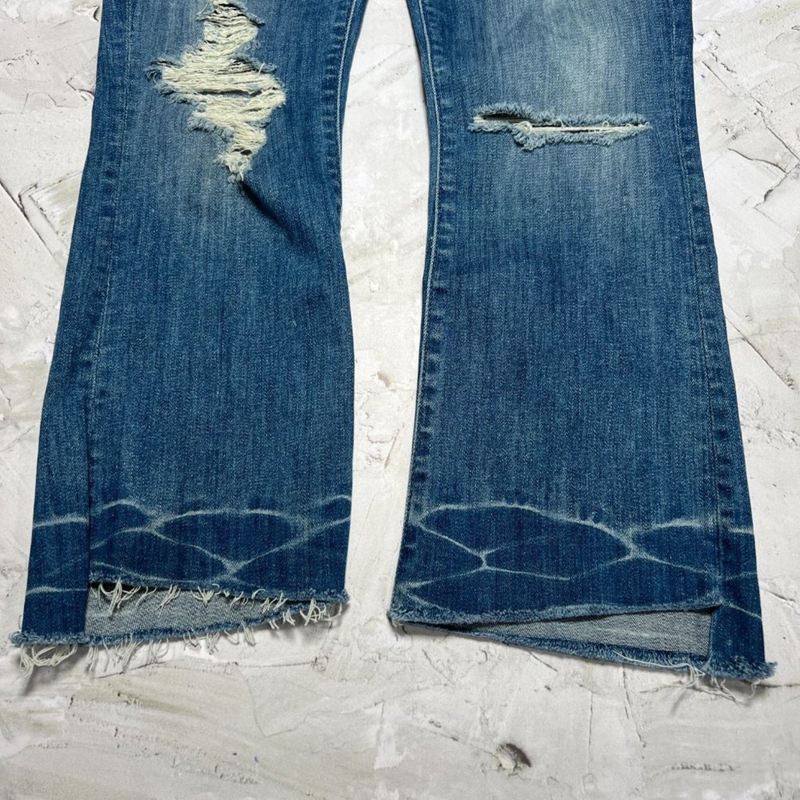MOTHER MOTHER Insider Crop Step Fray Jeans 26 Naughty Distressed Size 26" / US 2 / IT 38 - 9 Thumbnail