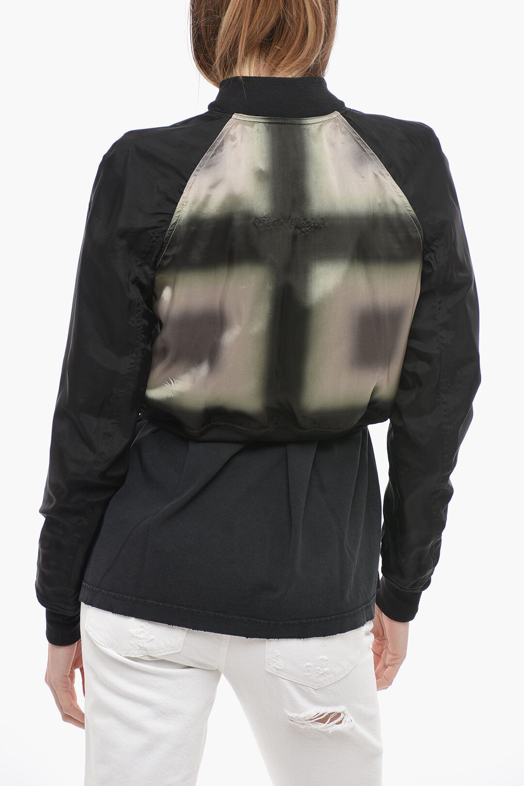 Rick Owens og1mm0724 Cropped Fit Reversible Bomber Jacket in Black Size M / US 6-8 / IT 42-44 - 5 Thumbnail