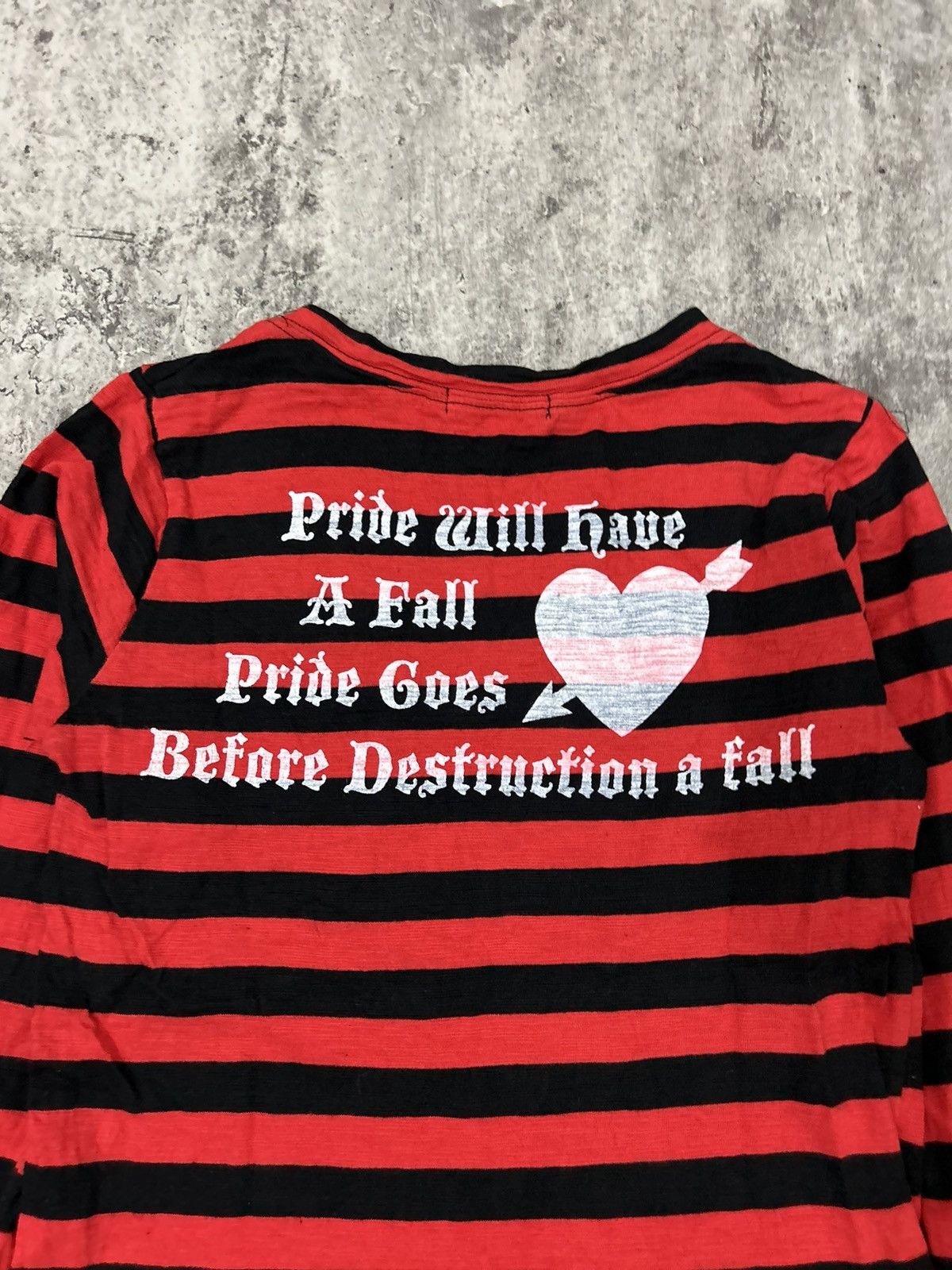 14th Addiction × Hysteric Glamour × If Six Was Nine Sucure Pomme Skull Red Stripe Black Long Shirt Size US XS / EU 42 / 0 - 4 Thumbnail