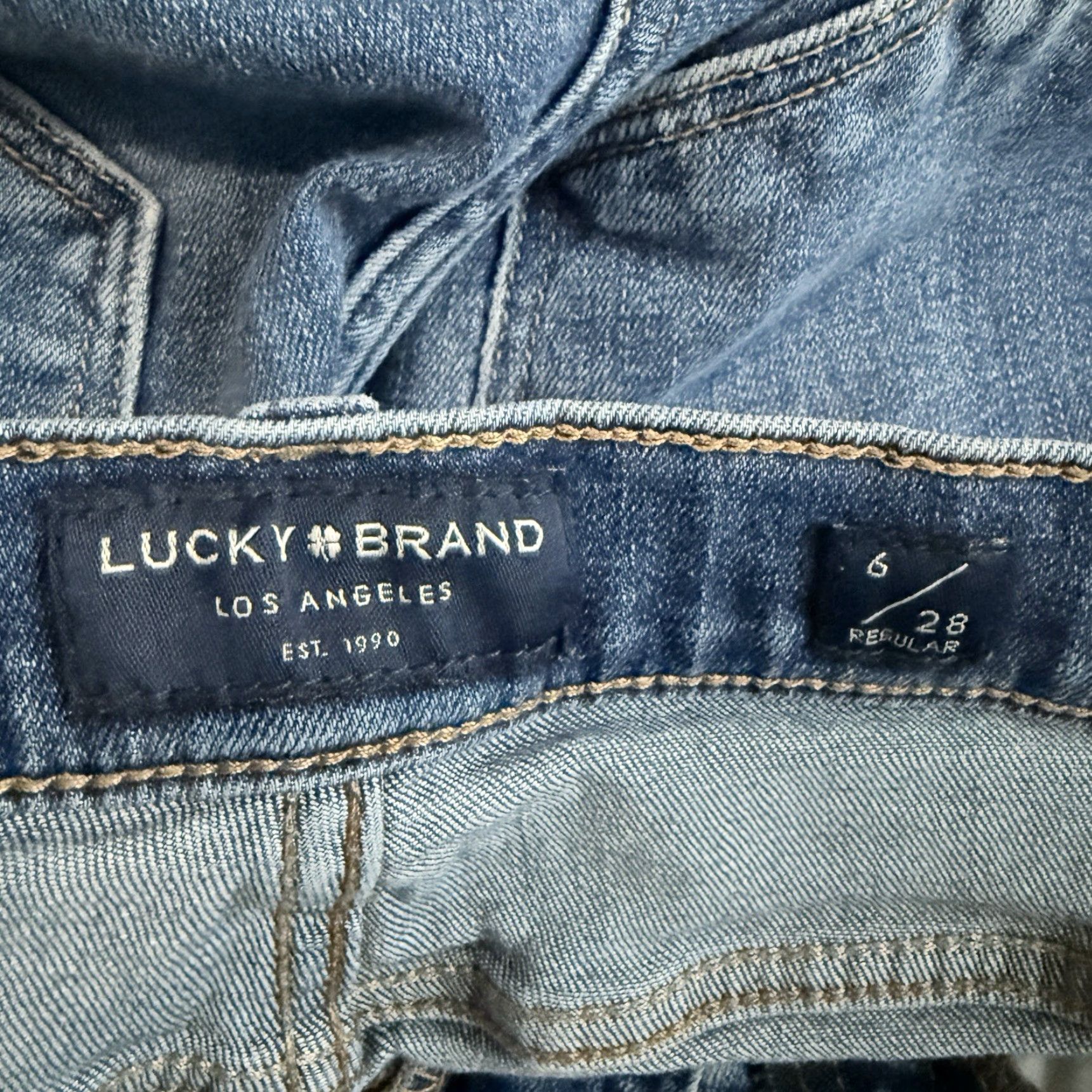 Lucky Brand Lucky Brand Jeans Mid Rise Ava Blue Cotton Casual Womens 6x28 Size 6 Straight Denim Jeans Womens Girl? Size 28" / US 6 / IT 42 - 4 Thumbnail