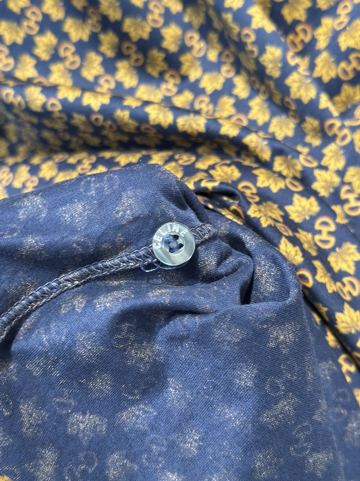 Celine 90s Celine Paris Polo Pattern Tshirt Size US L / EU 52-54 / 3 - 8 Thumbnail
