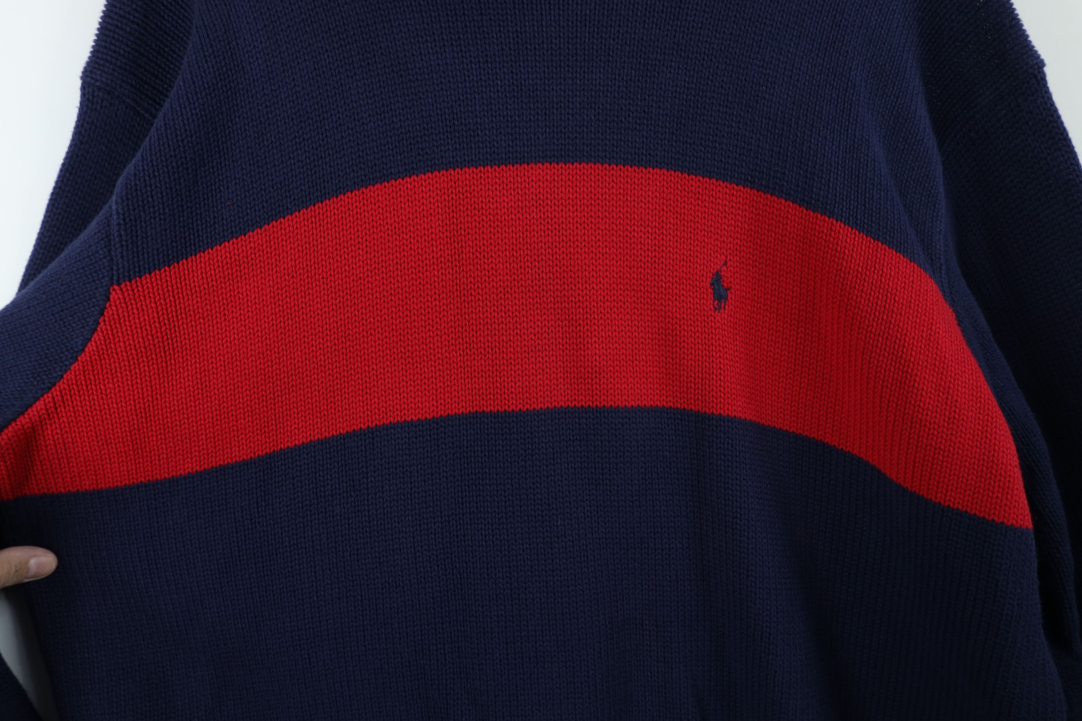 Ralph Lauren Vintage 90s Ralph Lauren Cotton Knit Turtleneck Sweater Size US XL / EU 56 / 4 - 5 Thumbnail