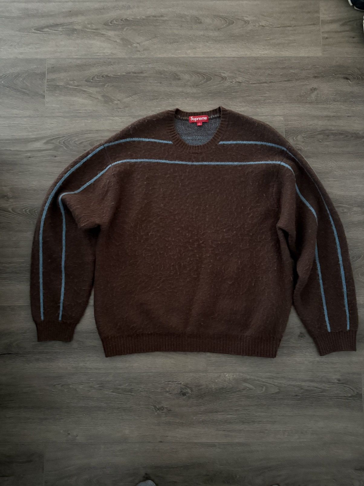 トップス Supreme 24FW Back Stripe Sweater M Brown Supreme Back Stripe Sweater Brown Men's - FW24 - US