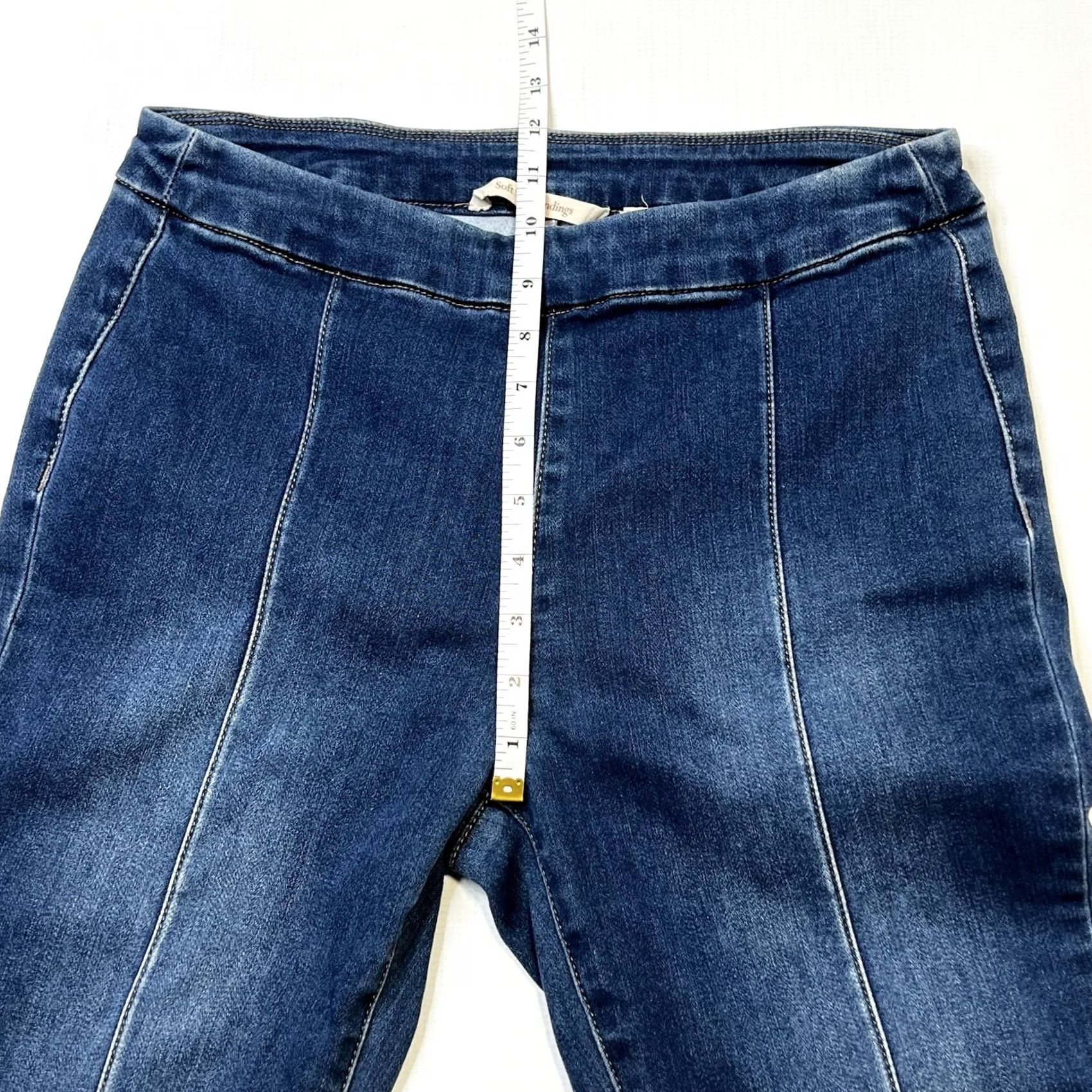 Soft Surroundings Soft Surroundings Jegging Denim Lean Line Crop 28x18 Pull On Women Jeans Regular Blue 28 Womens Size 28" / US 6 / IT 42 - 4 Thumbnail