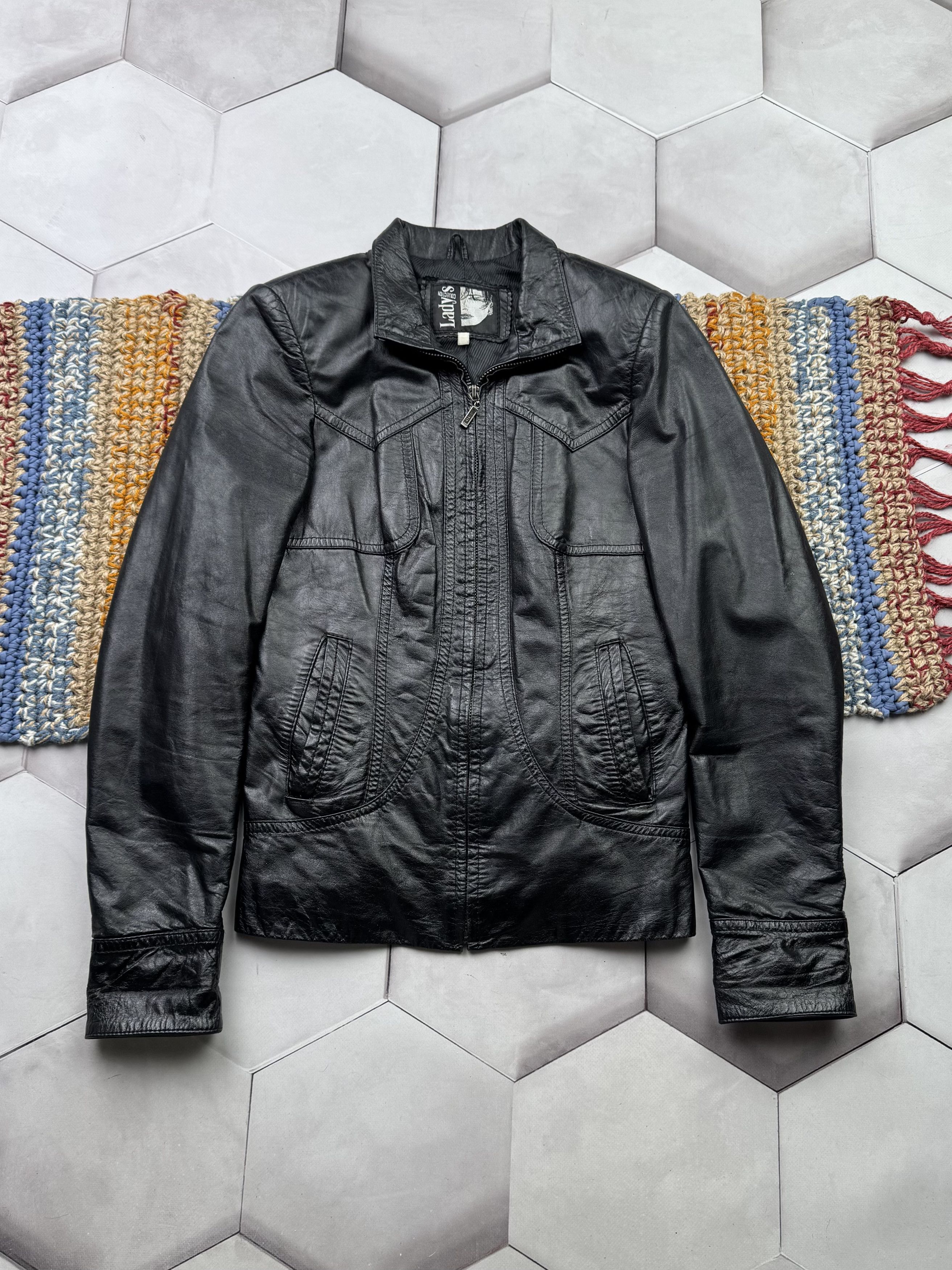 Japanese Brand Vintage Cropped Leather Jacket (E4) Size S / US 4 / IT 40 - 1 Thumbnail