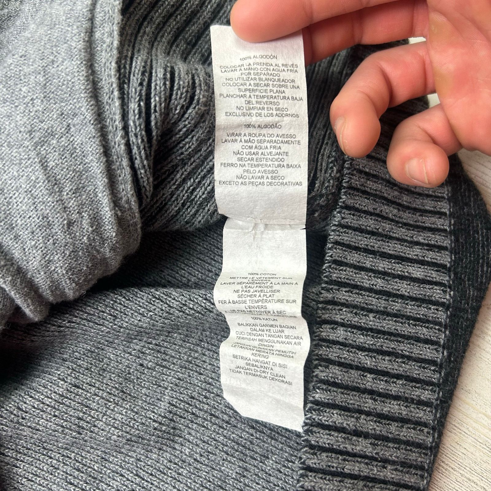 Armani Exchange Armani Exchange Full-Zip Sweater Gray Black Size Men's Large Size US L / EU 52-54 / 3 - 9 Thumbnail