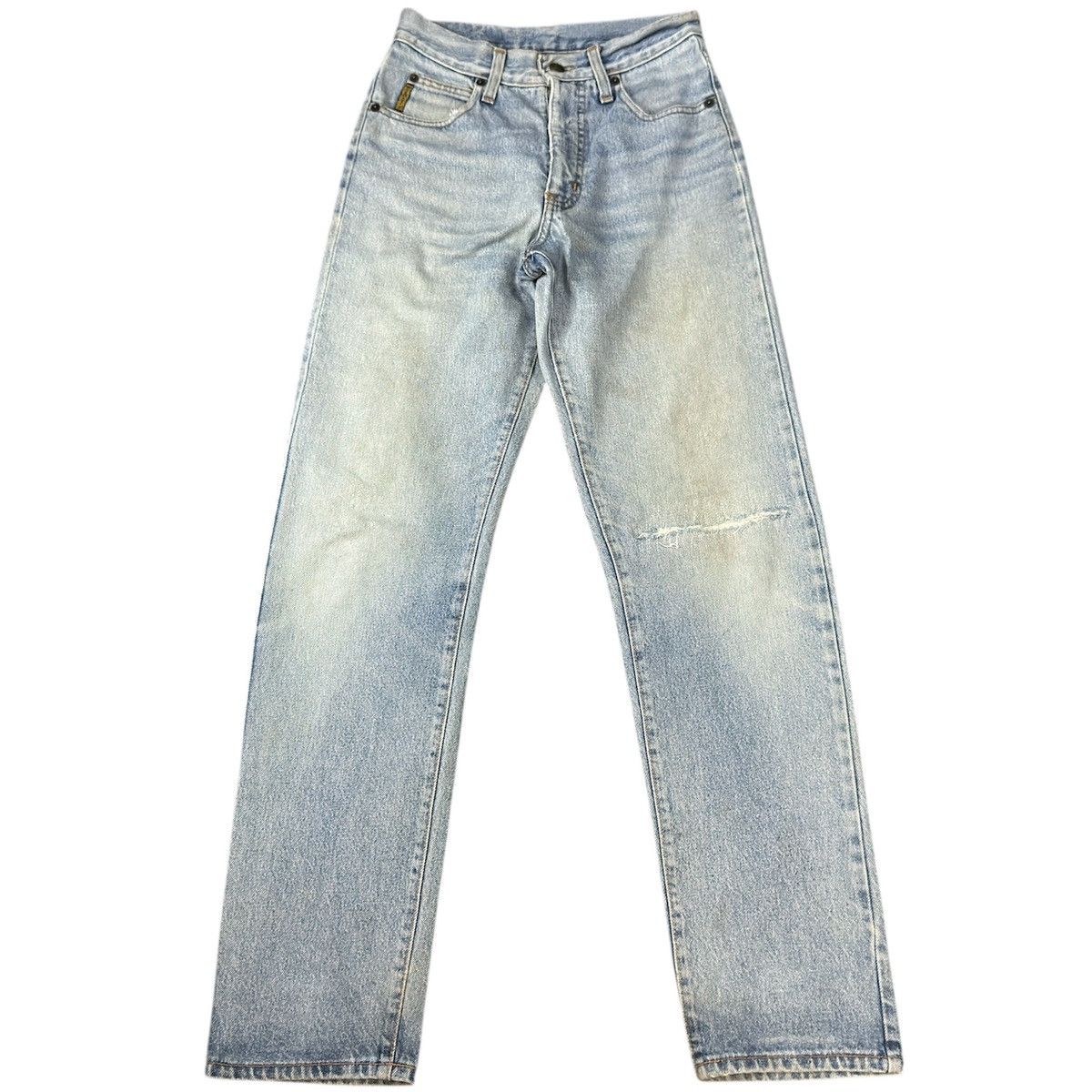Armani Vintage 90s Armani Dirty Wash Metal Logo Jeans Amiri Style Size US 28 / EU 44 - 1 Thumbnail