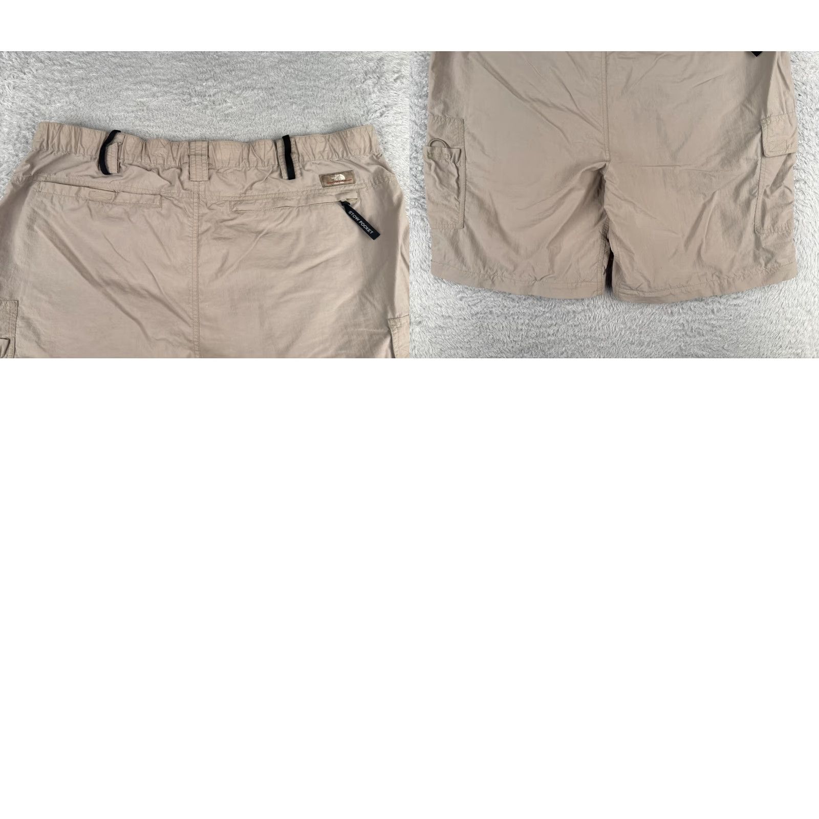 The North Face The North Face Shorts Mens XL Beige Cargo 100% Nylon Stowable 9" READ Size US 36 / EU 52 - 10 Thumbnail