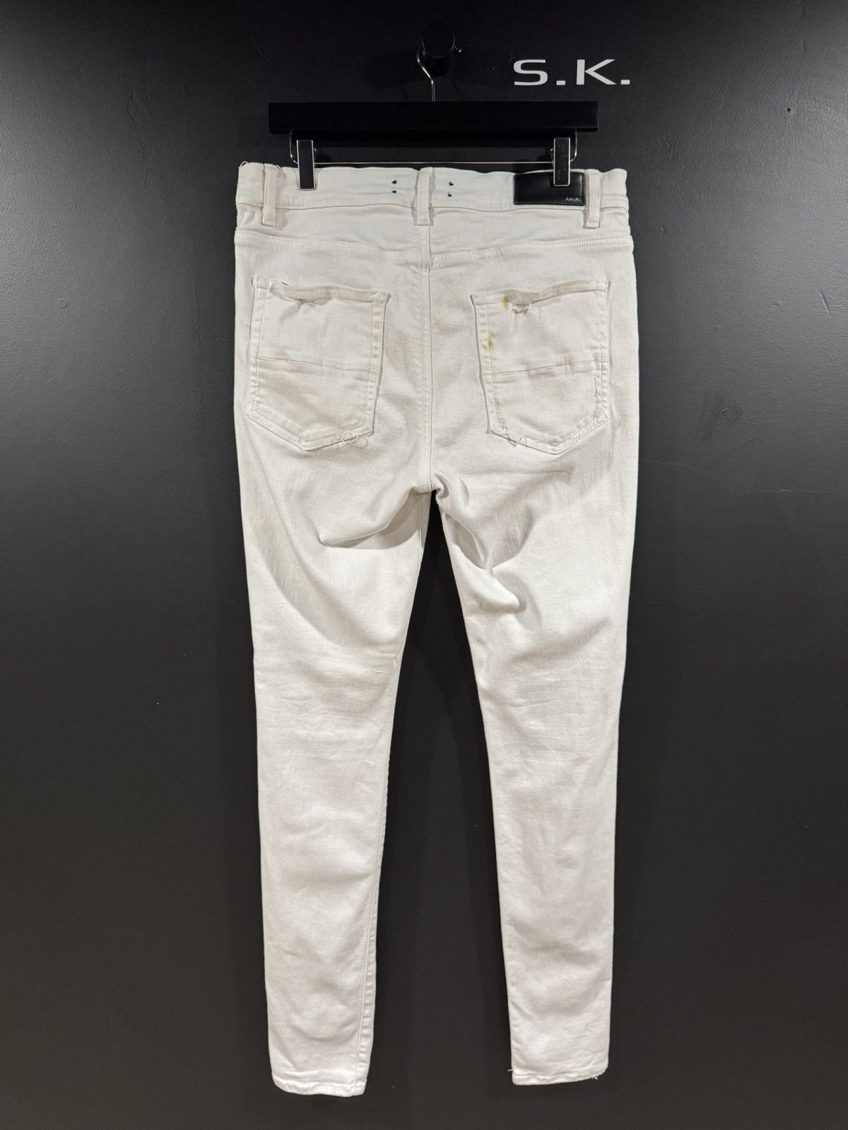 Amiri Amiri White Distressed Stacked Denim Jeans 36x33 Size US 36 / EU 52 - 6 Thumbnail