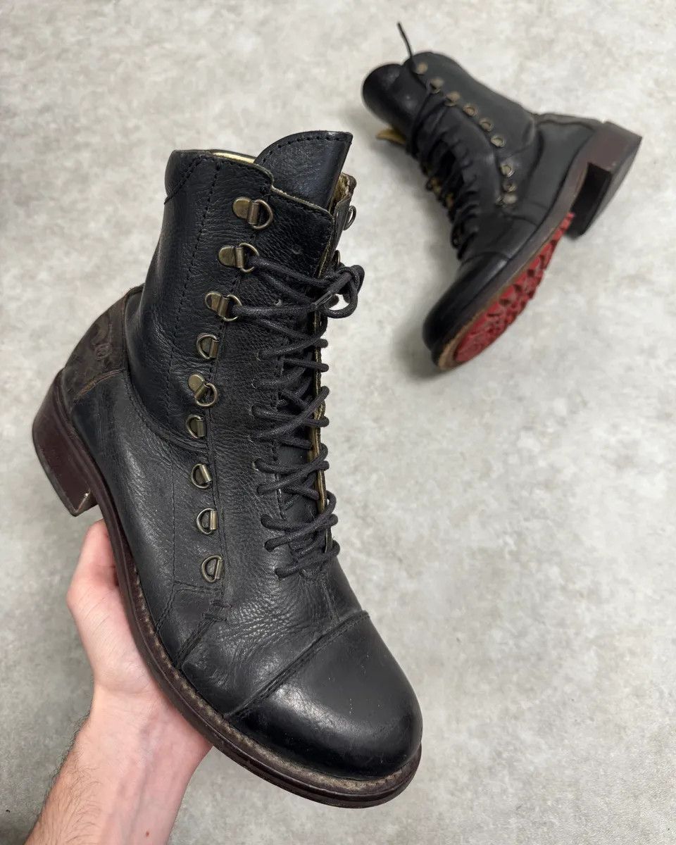 Dolce & Gabbana AW2006 Dolce & Gabbana Black Combat Leather Boots Size US 10 / IT 40 - 1 Thumbnail