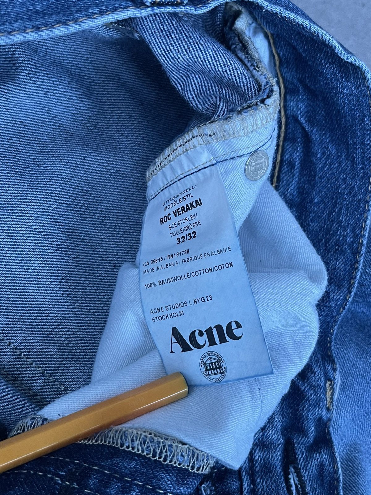 Acne Studios Acne Studios Roc Verakai Distressed Indigo Denim Pants Size US 30 / EU 46 - 19 Thumbnail