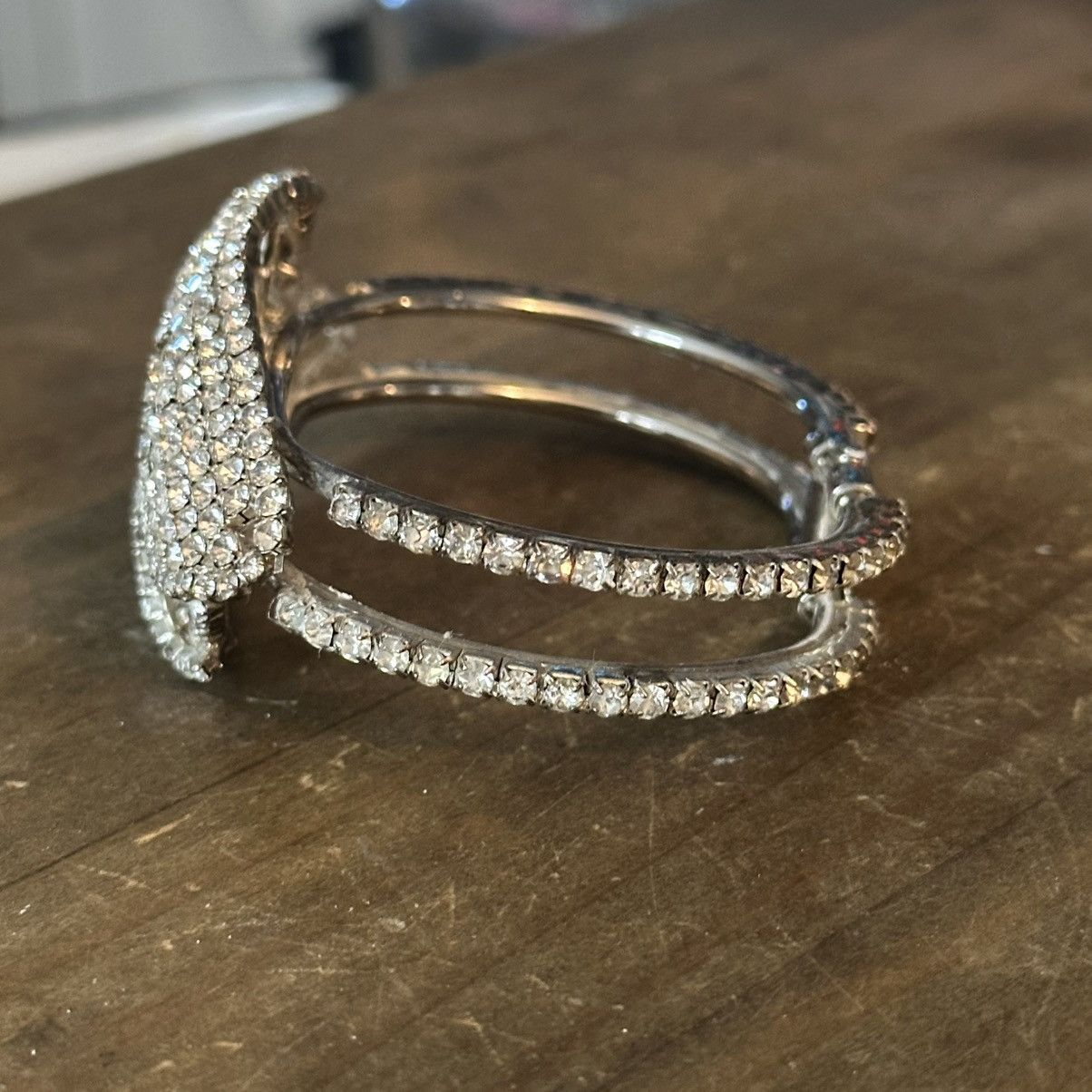 Vintage Vintage rhinestone clamper bracelet Size ONE SIZE - 6 Thumbnail