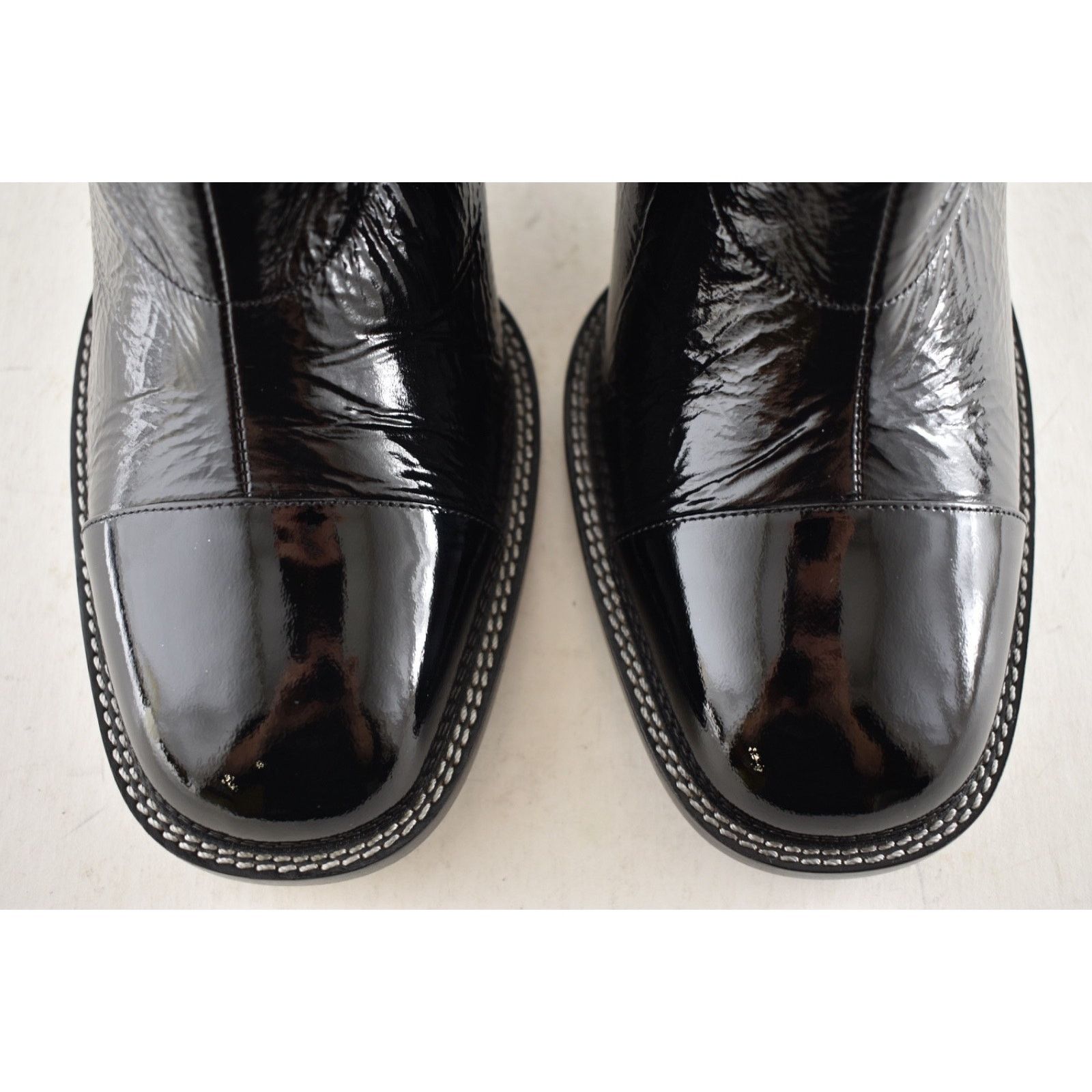 Chanel Chanel 24B Black Patent CC Logo Ankle Block Heel Bootie 42 Size US 11 / IT 41 - 8 Thumbnail