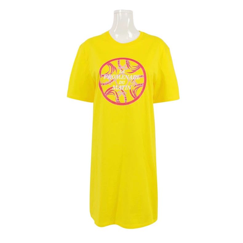 Hermes Hermes Yellow Short-Sleeve Dress Size US M / EU 48-50 / 2 - 1 Thumbnail