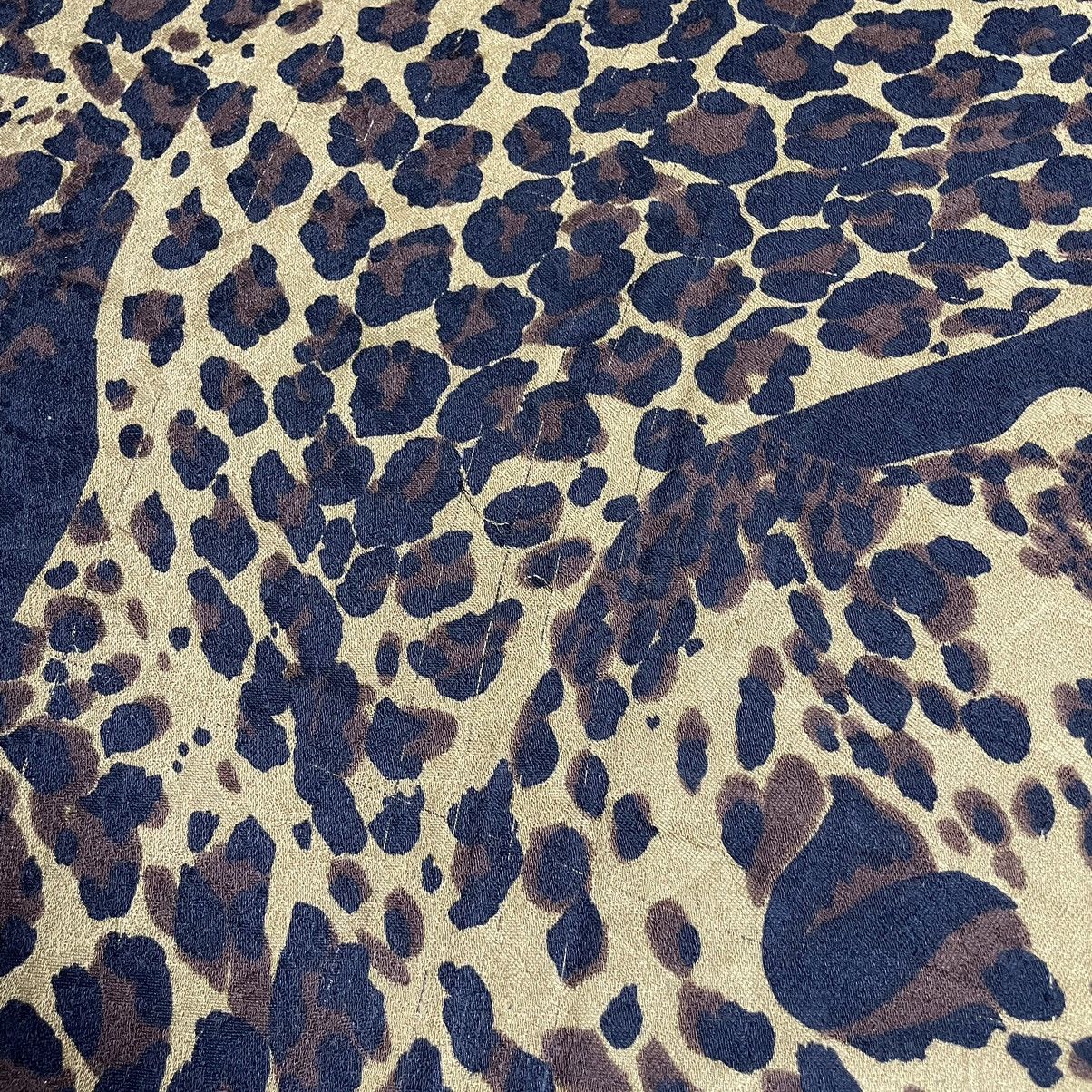 Vintage Vary Rare! Vintage YvesSaintLaurent Leopard Oversized Scarf Size ONE SIZE - 12 Thumbnail