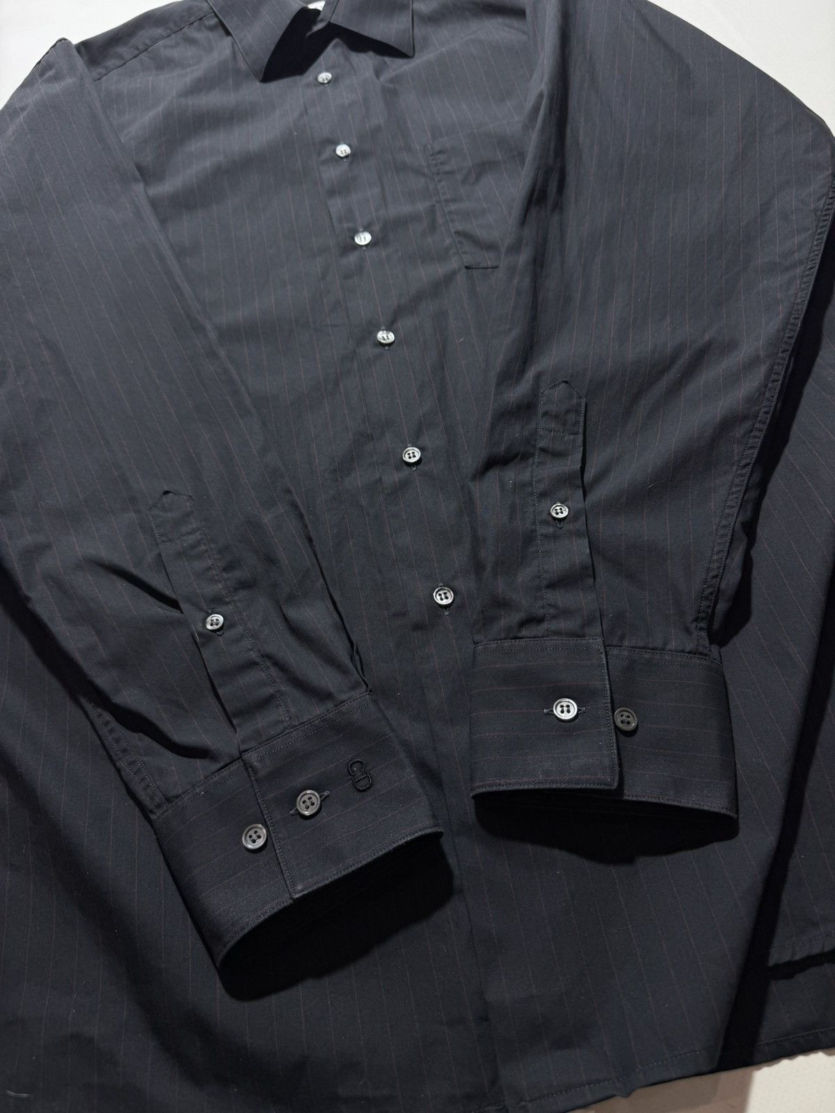 Christian Dior Monsieur Vintage Cristian Dior Stripped Shirt Size US L / EU 52-54 / 3 - 4 Thumbnail