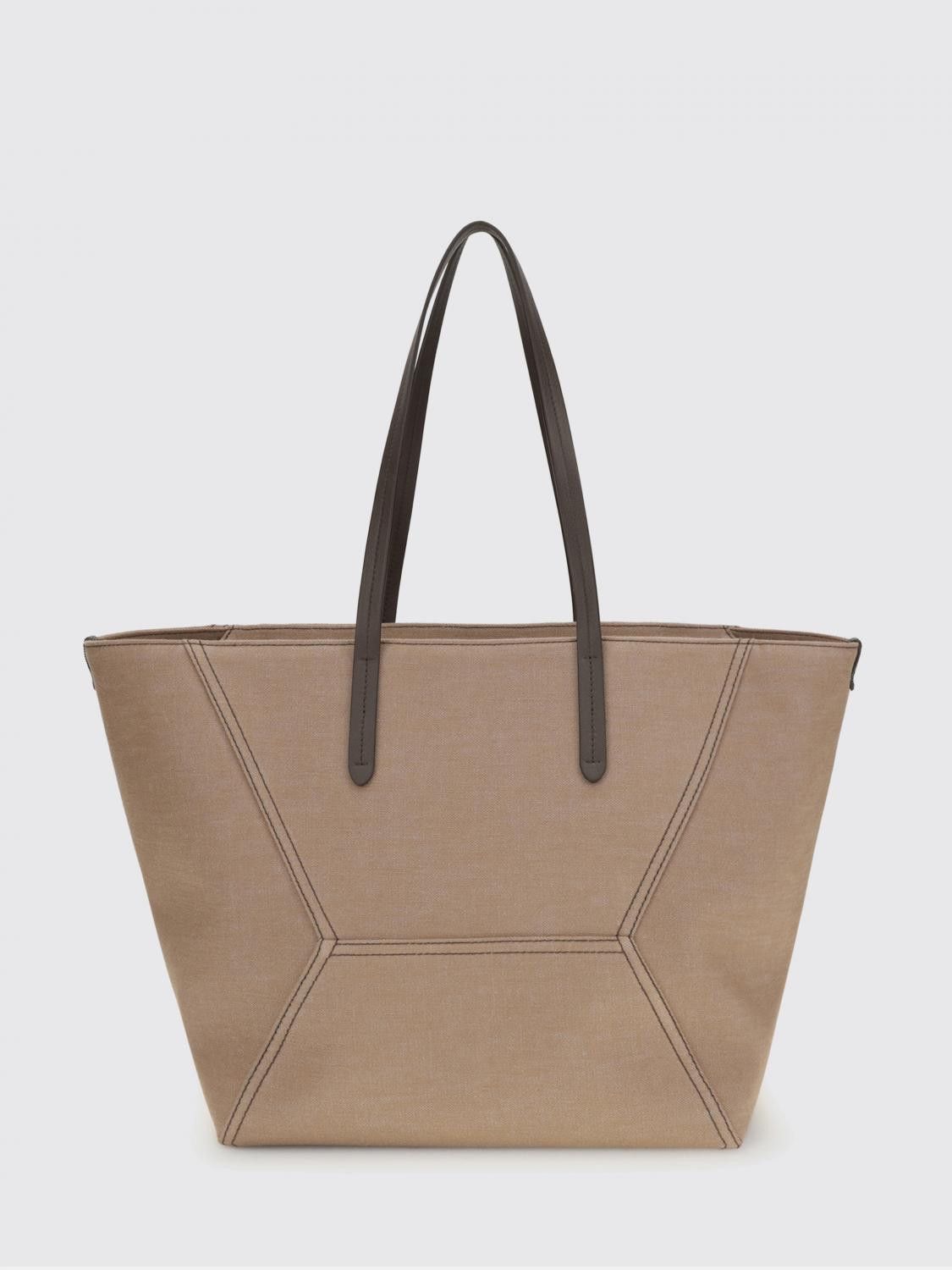 Brunello Cucinelli Brunello Cucinelli Tote Bag Woman Camel Size ONE SIZE - 1 Thumbnail
