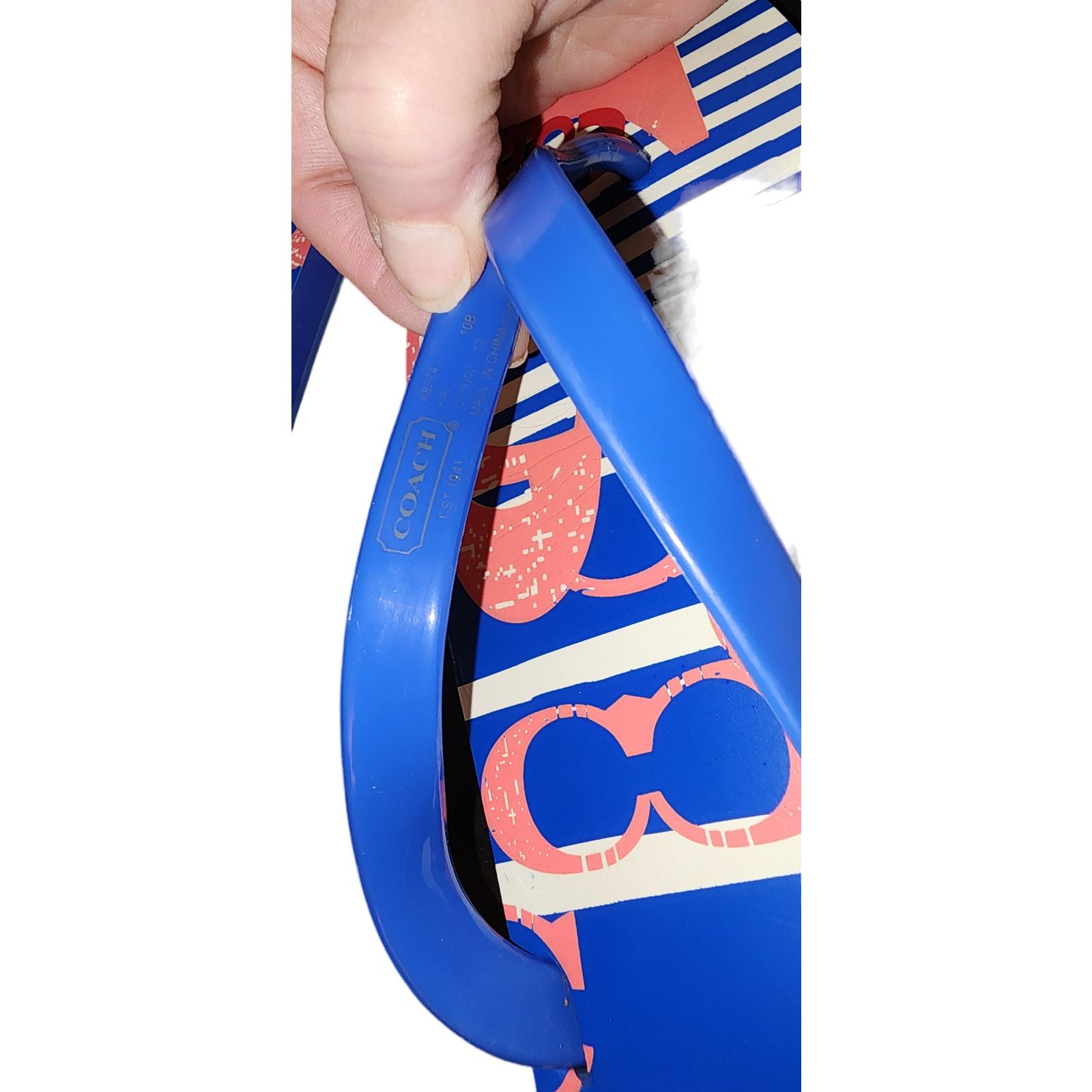 Coach Coach Kali Jelly/Popular Nautical Striped Size 10B Flip Flop Size US 10 / IT 40 - 6 Thumbnail