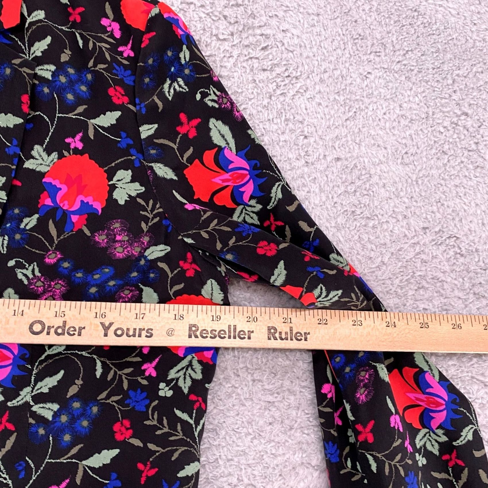 Joie Joie Blazer Silk Floral S Black Women Small Mid-Length Long Sleeve Button Jacket Mens Womens Girls not Size S / US 4 / IT 40 - 7 Thumbnail