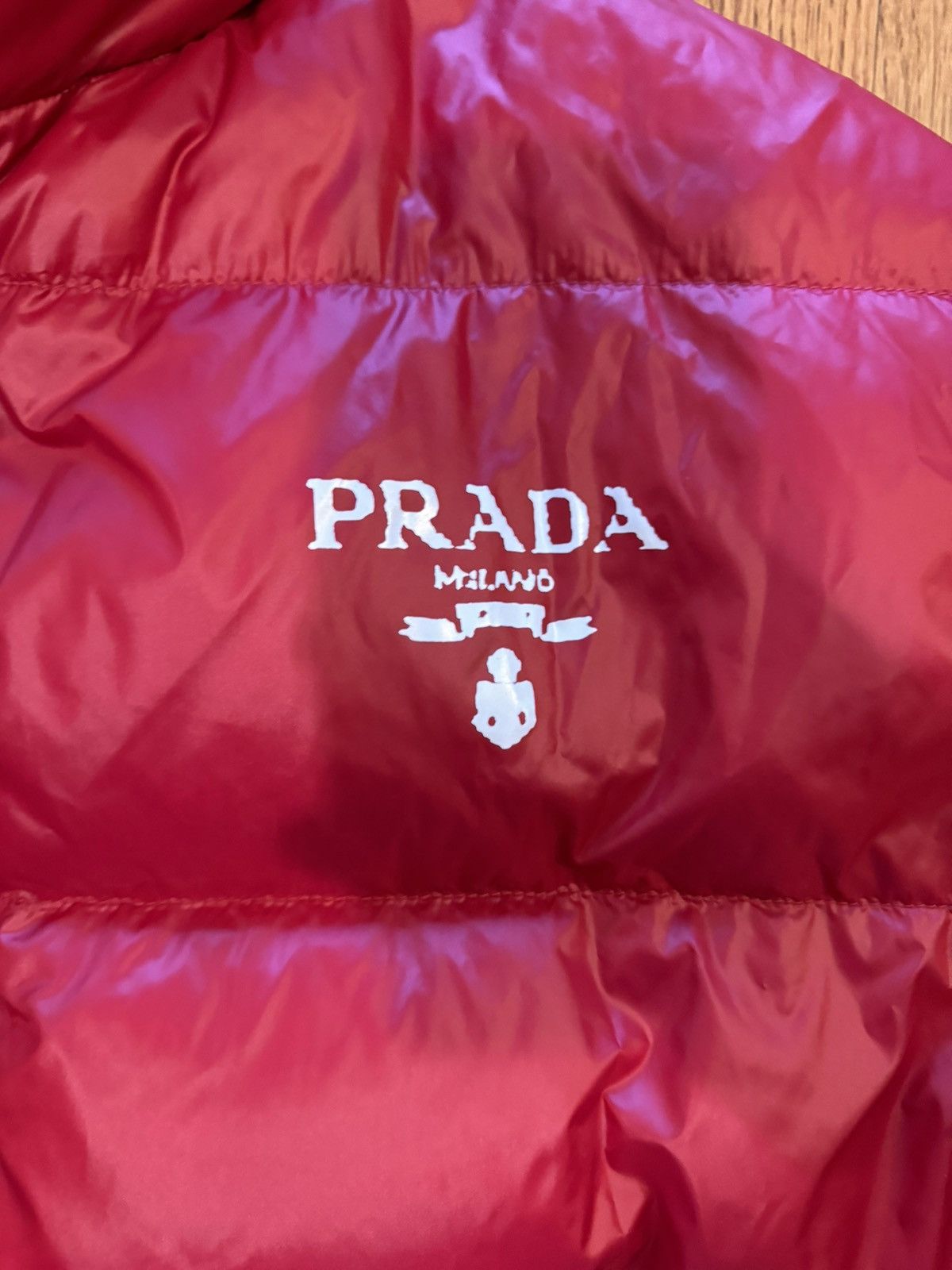 Prada ***RARE PRADA CROPPED RED-NYLON DOWN JACKET Size US XXL / EU 58 / 5 - 2 Thumbnail