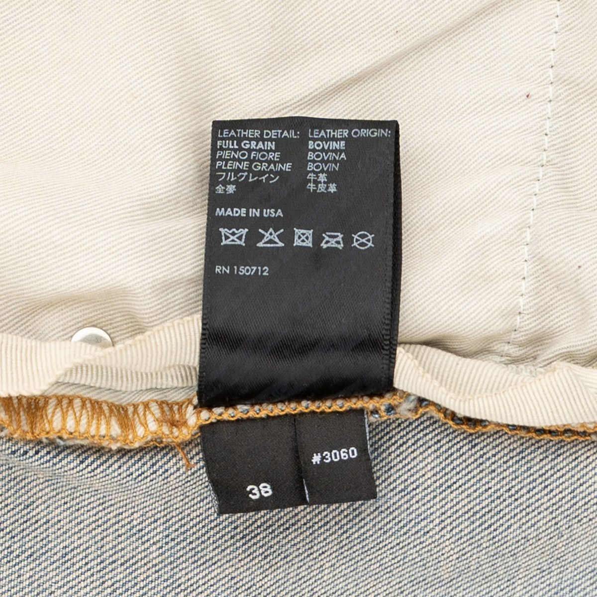 Amiri Amiri Leather Stitch Logo Jeans Clay Indigo Size US 38 / EU 54 - 8 Thumbnail