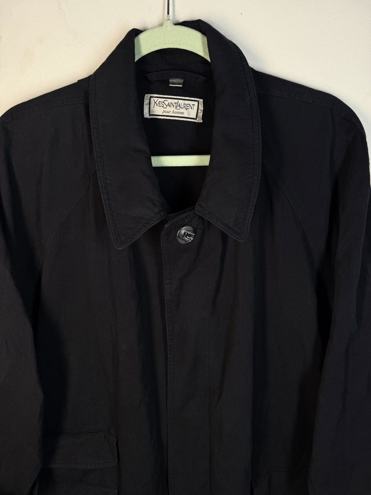 Yves Saint Laurent 1990’s YSL Trenchcoat Black/Navy YSL Coat Size US M / EU 48-50 / 2 - 9 Thumbnail