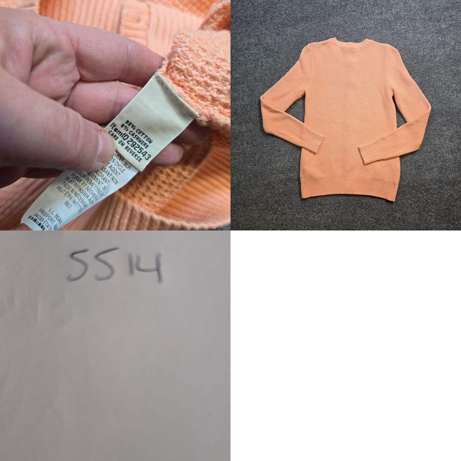 Vintage L.L. Bean Cardigan Sweater Womens XS Orange Knit Long Sleeve Career Regular Fit Sh sweater? Size XS / US 0-2 / IT 36-38 - 8 Thumbnail