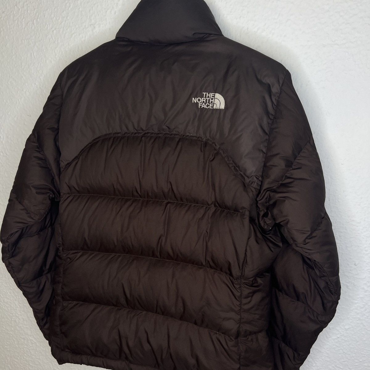 The North Face × Vintage The North Face Nuptse 700 Down Jacket Brown Retro Y2K Drill Size XS / US 0-2 / IT 36-38 - 9 Thumbnail