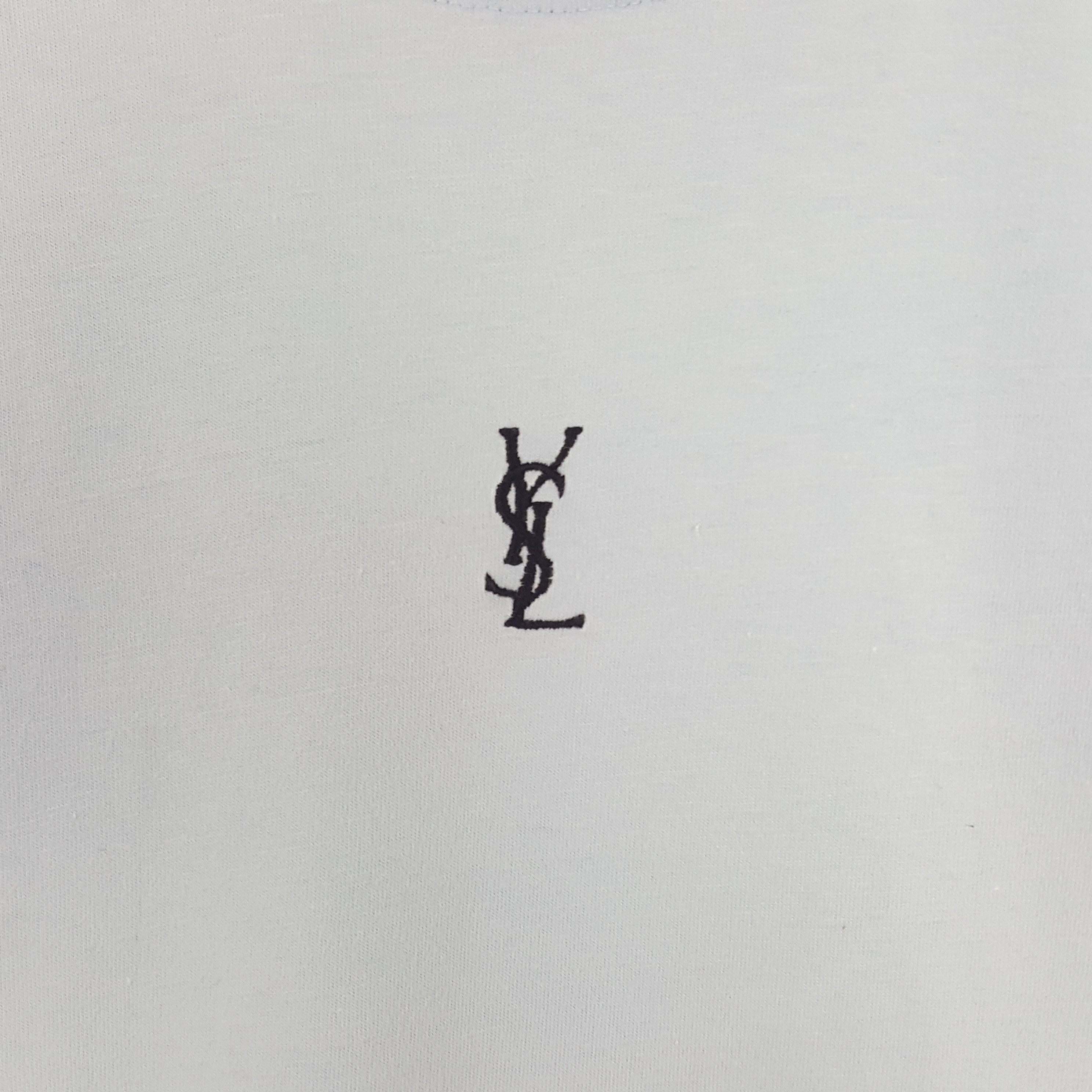 Vintage × Yves Saint Laurent Vintage Yves Siant Laurent Embroidery Logo Tshirt Size US M / EU 48-50 / 2 - 2 Thumbnail