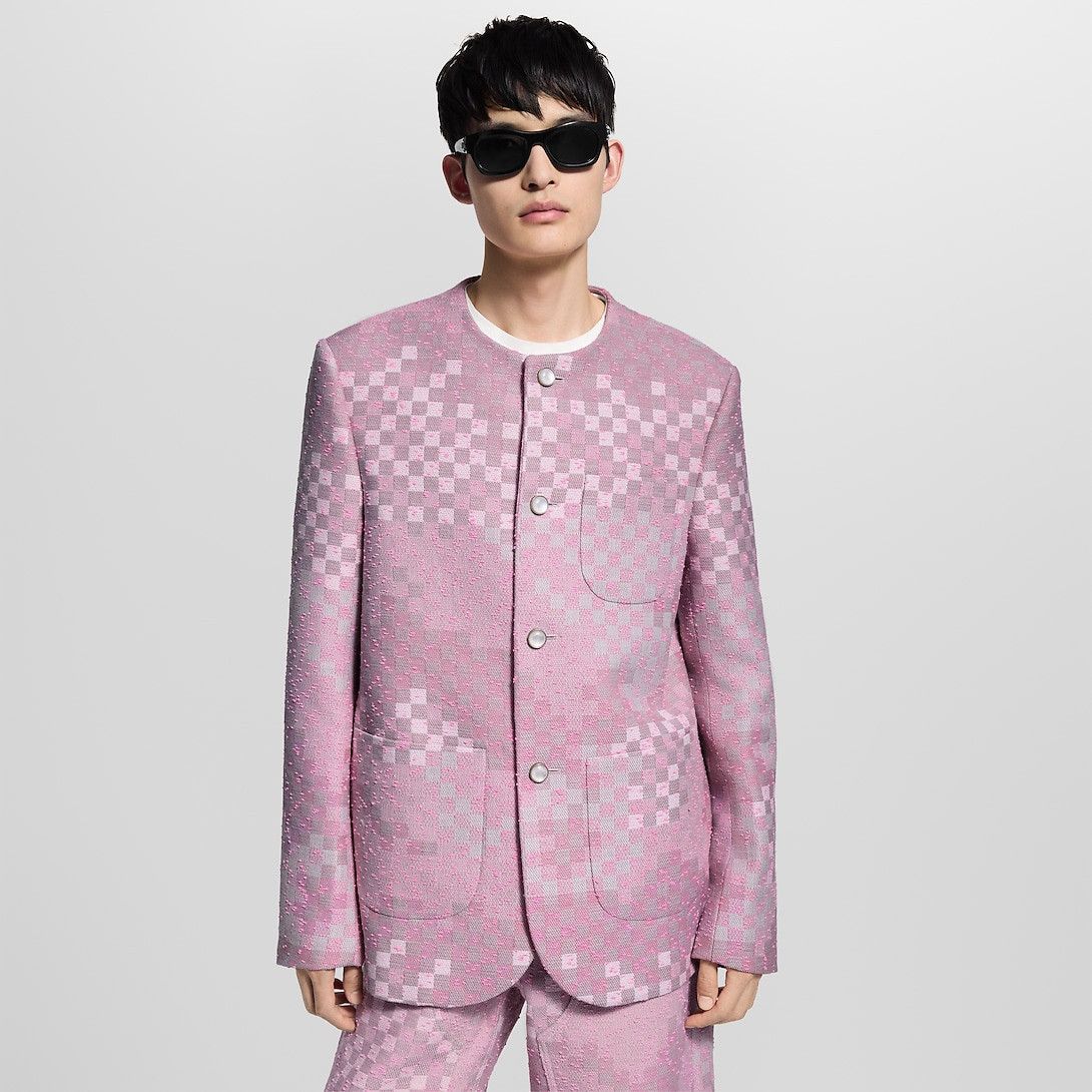 Louis Vuitton Damoflage Collarless Tweed Jacket Size US S / EU 44-46 / 1 - 2 Thumbnail