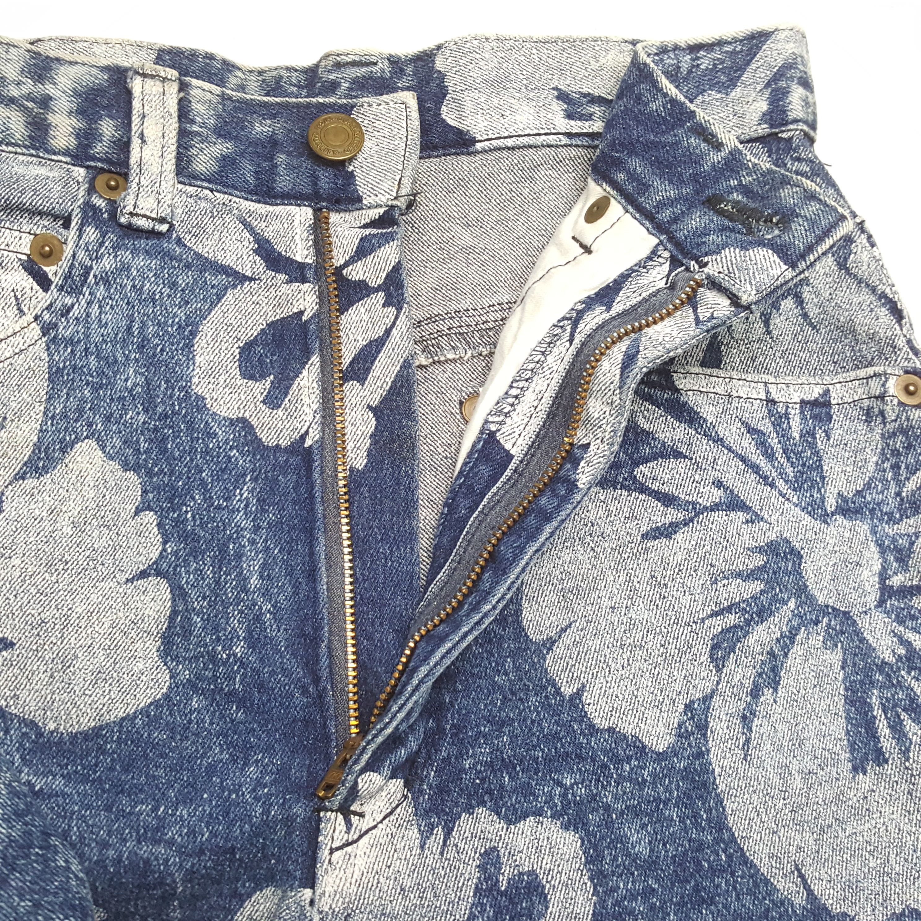 Japanese Brand RYU SPORT Japanese Fashion Style Flowers Jeans Size 23" - 12 Thumbnail