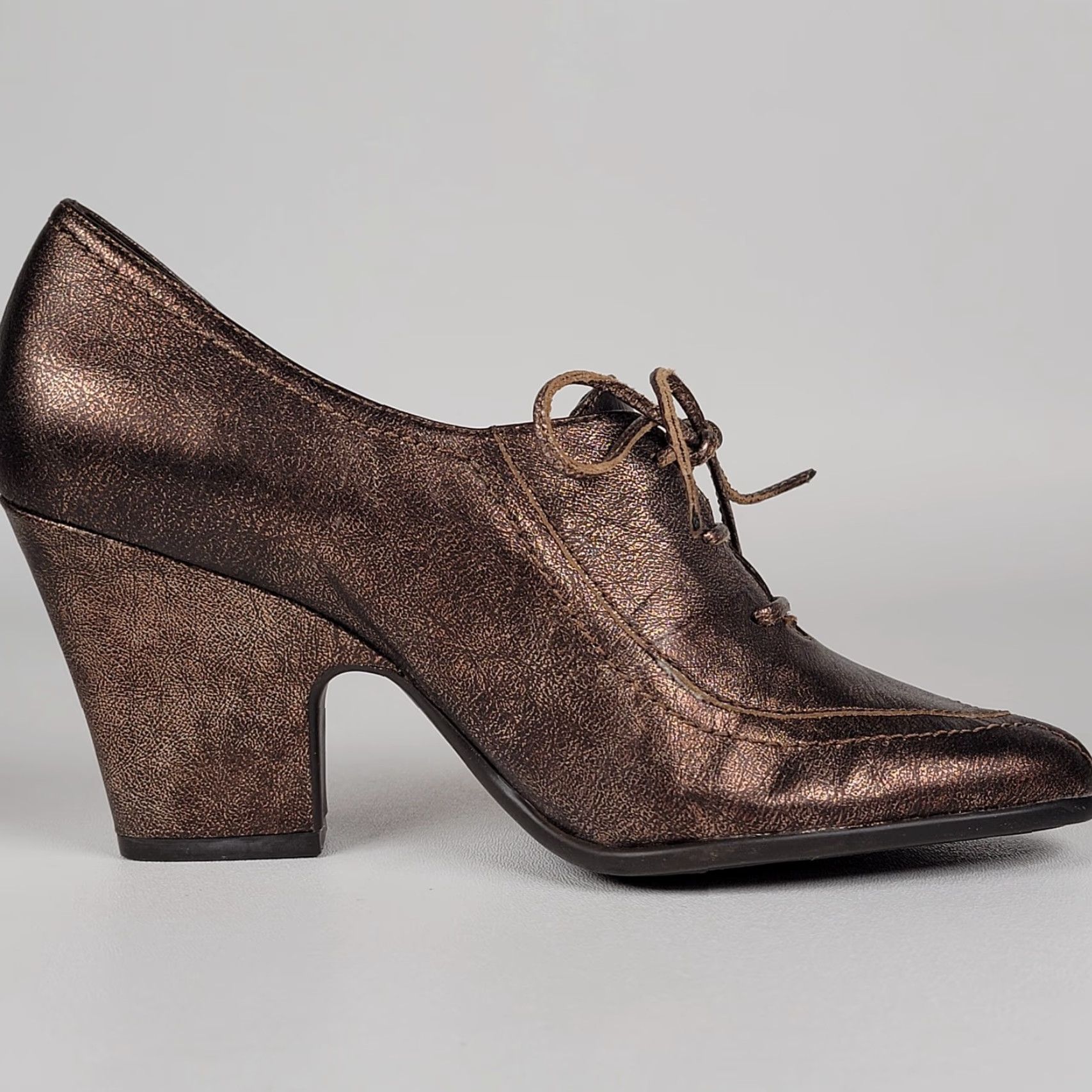 Vintage Aerosoles Veranda Women Brown Suede Lace Up High Block Heel 3.5" 6.5M Size US 7 / IT 37 - 6 Thumbnail