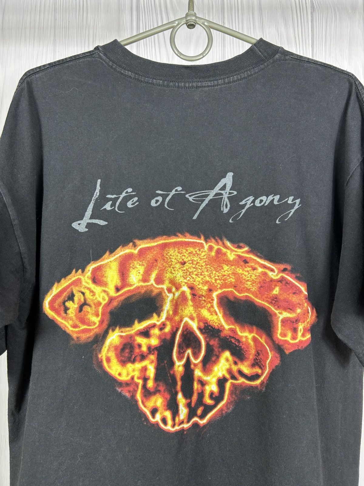 Band Tees Vintage 90s Life Of Agony LOA Band Fire T-Shirt Size L USA Size US L / EU 52-54 / 3 - 12 Thumbnail