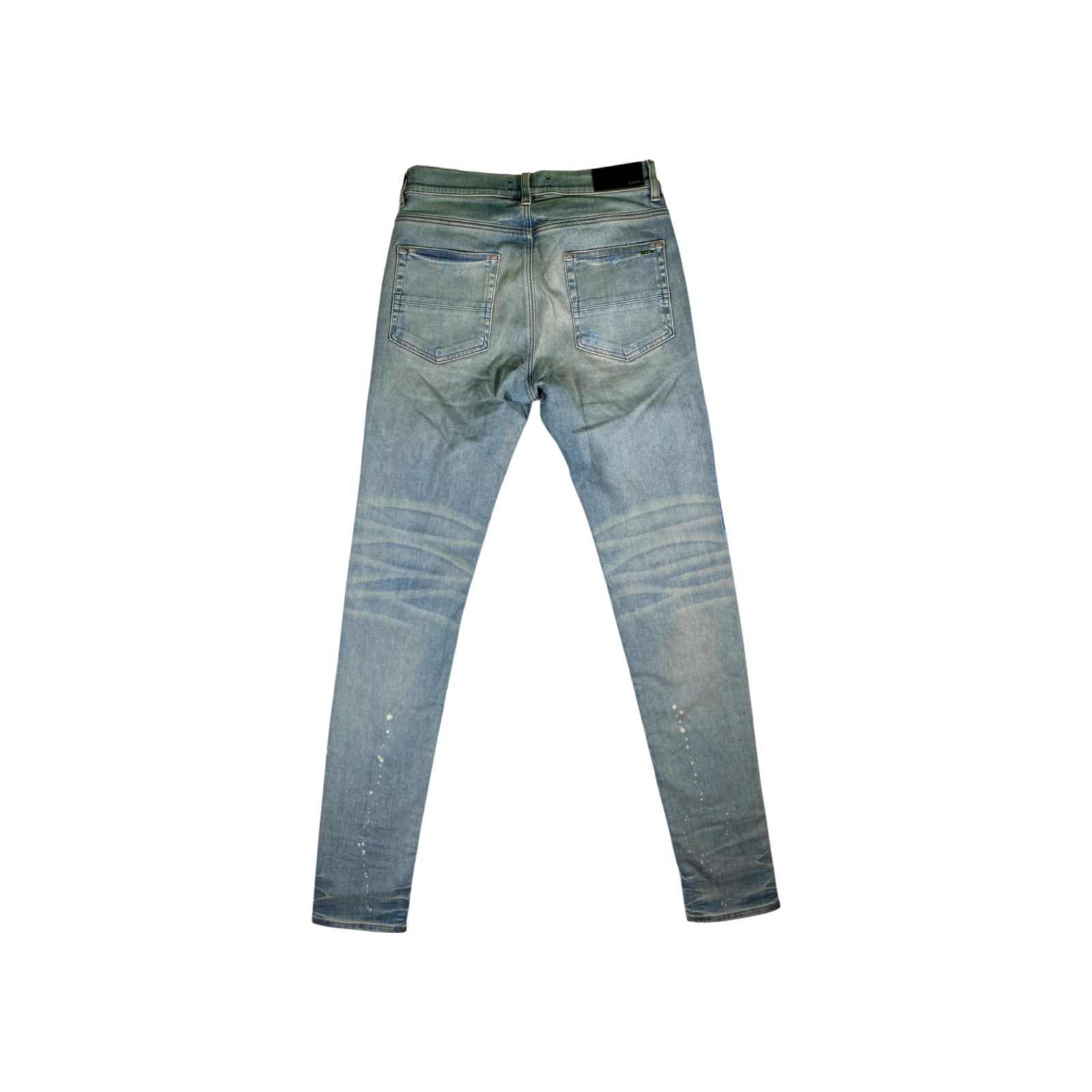 Amiri Amiri Paint Drip Light Wash Jeans Size US 33 - 2 Thumbnail