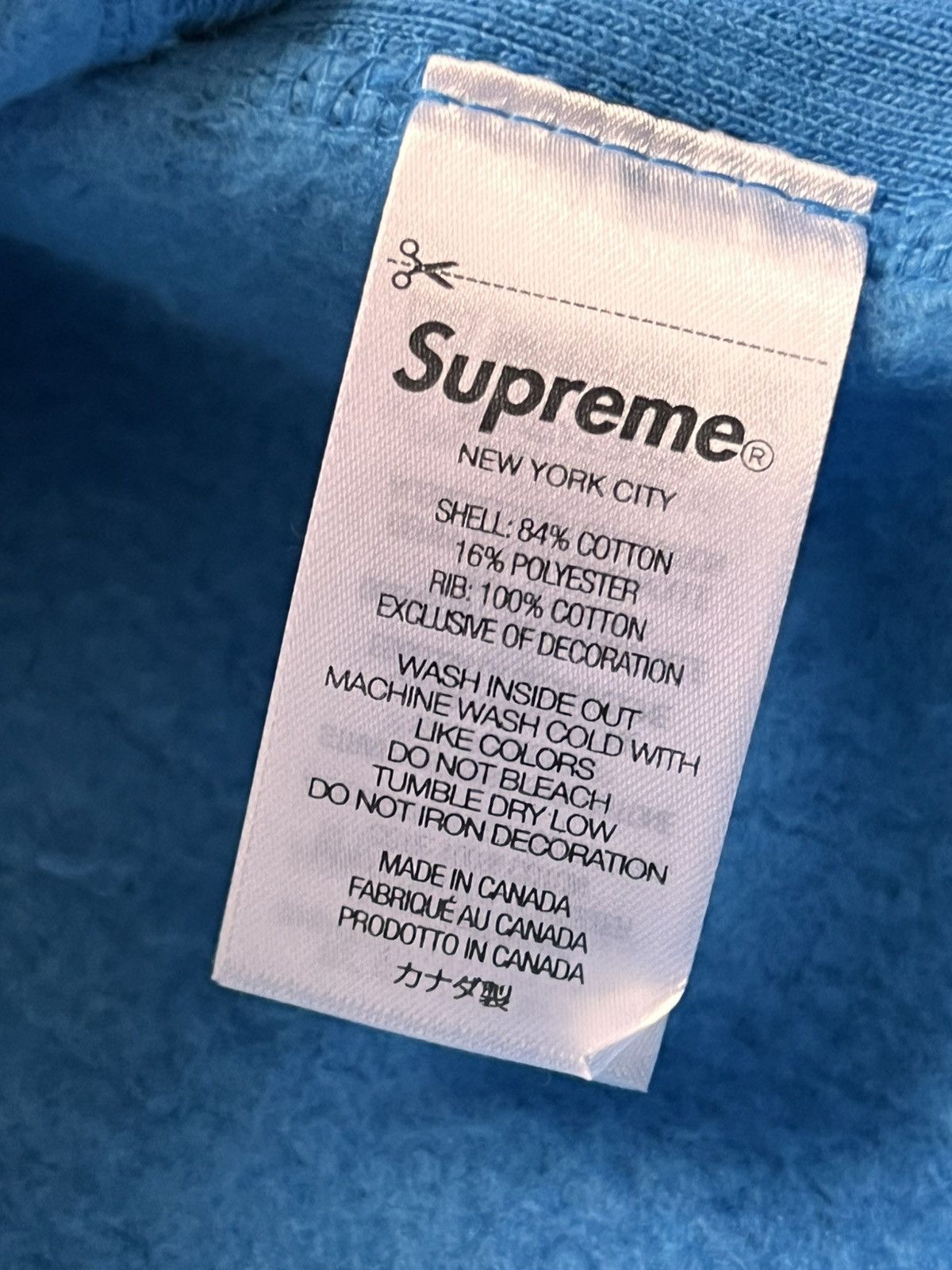 Supreme Supreme Box Logo Hooded Sweatshirt CYAN light blue navy sky Size US M / EU 48-50 / 2 - 22 Thumbnail