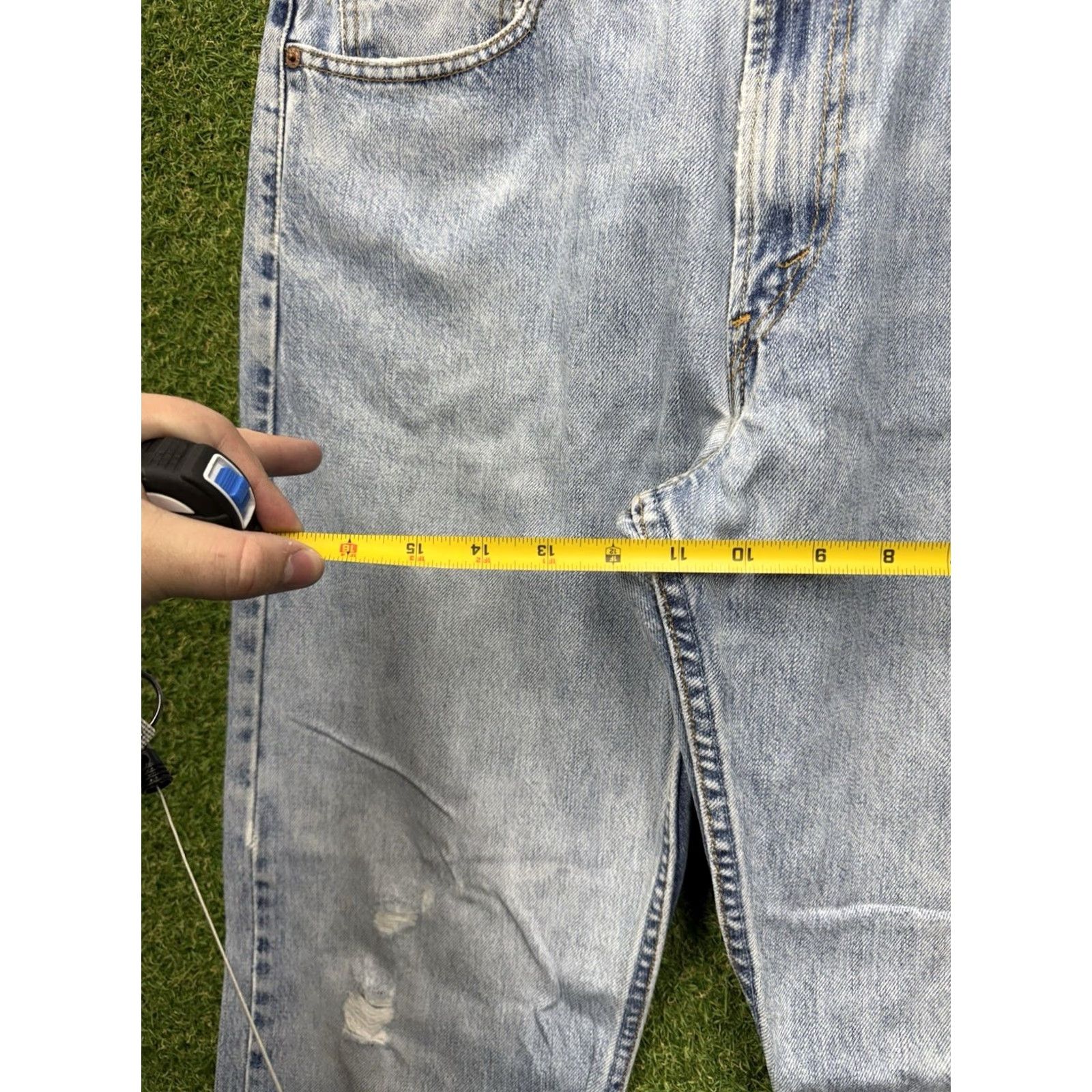 Levi's Levi's 505 Jeans Mens 34x30 Regular Straight Light Wash Denim Casual Vintage 90s Modern Mens Jeans Size US 34 / EU 50 - 3 Thumbnail