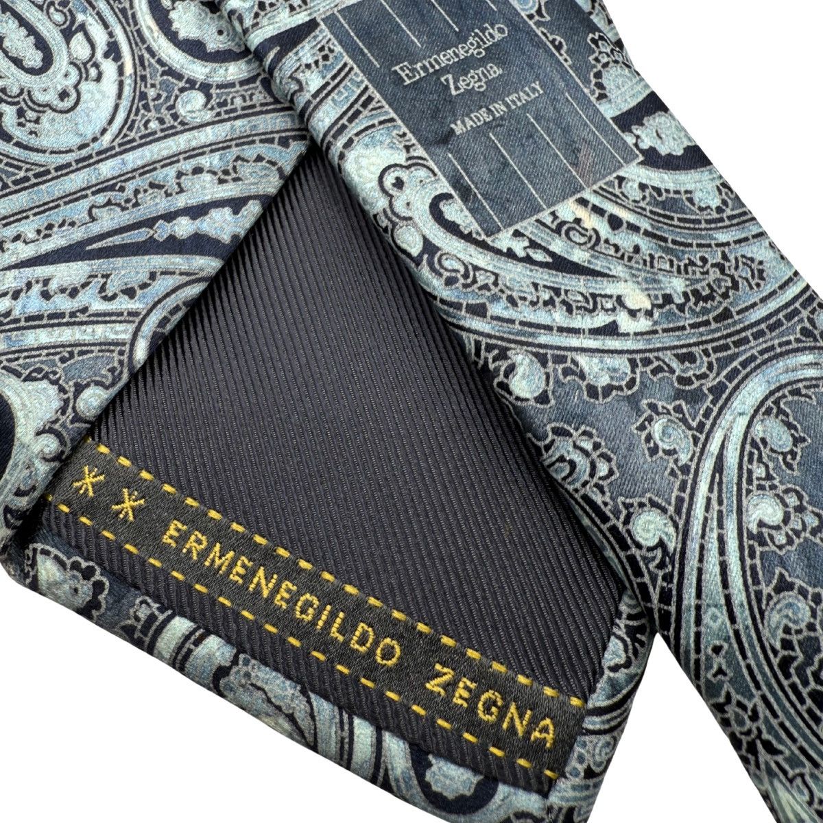 Ermenegildo Zegna Ermenegildo Zegna Silk Tie, Blue, Made in Italy, Like New Size ONE SIZE - 4 Thumbnail