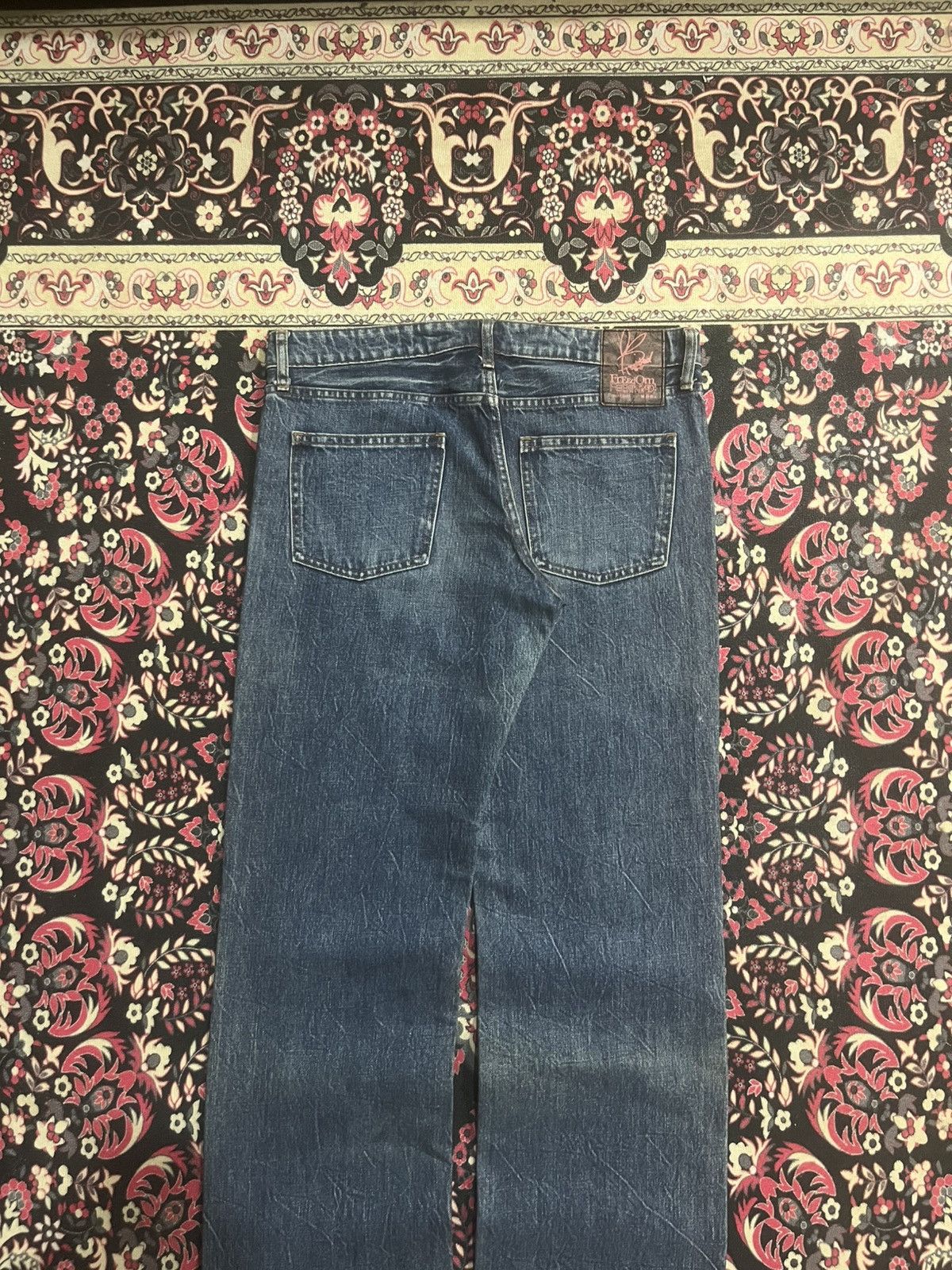 Japanese Brand Vintage Rugged Jeans by WoW Blue Faded Washed Whisker Jeans Size US 32 / EU 48 - 6 Thumbnail