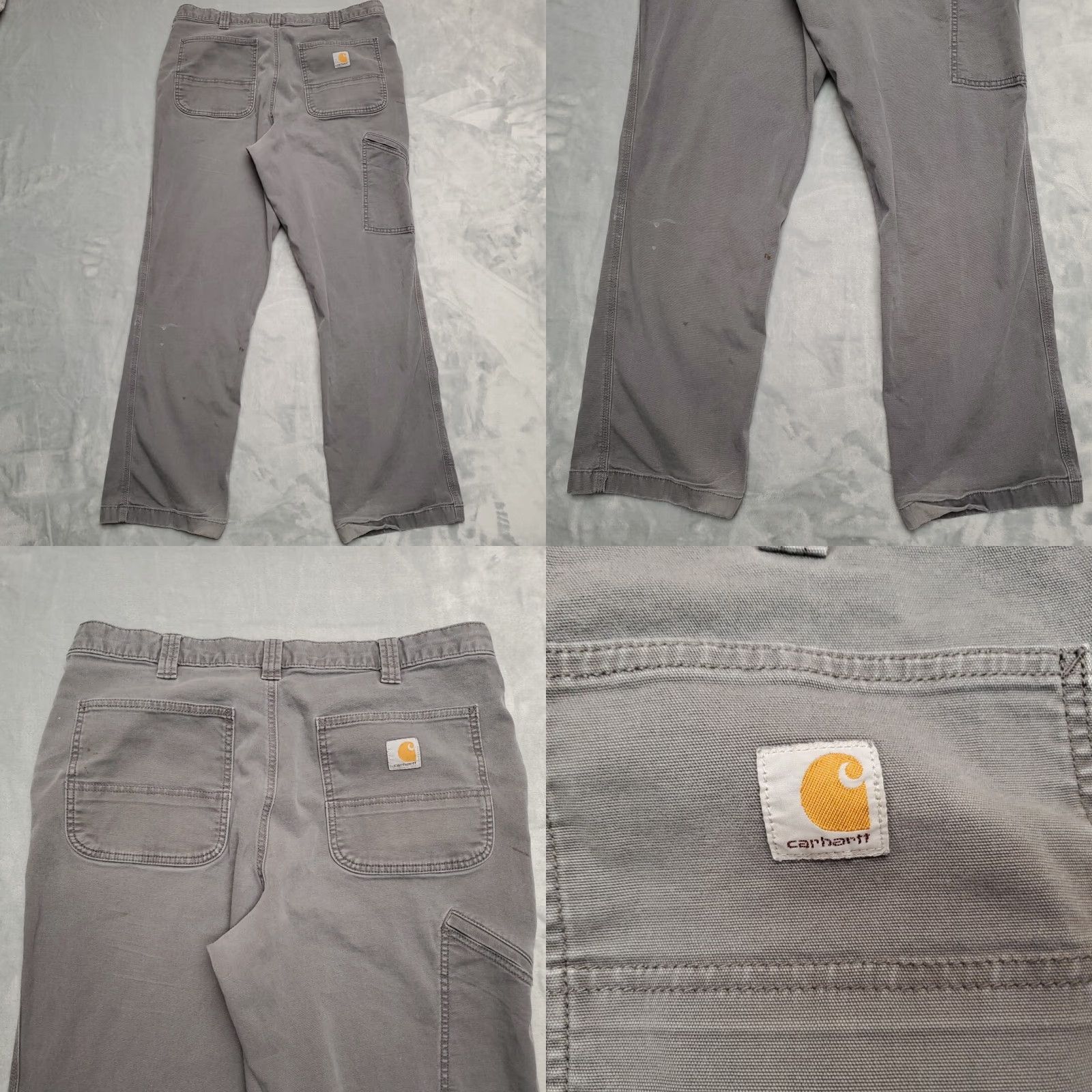 Carhartt VINTAGE Carhartt Pants Mens 36x32 Gray Canvas Relaxed Cargo Rugged Flex Workwear BN2291 Size US 36 / EU 52 - 8 Thumbnail